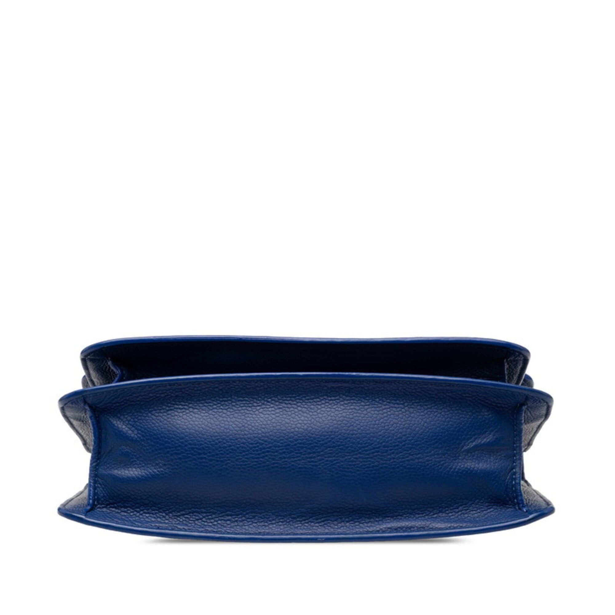 Chanel Blue Grained Calfskin Shoulder Bag (Pre-Owned)