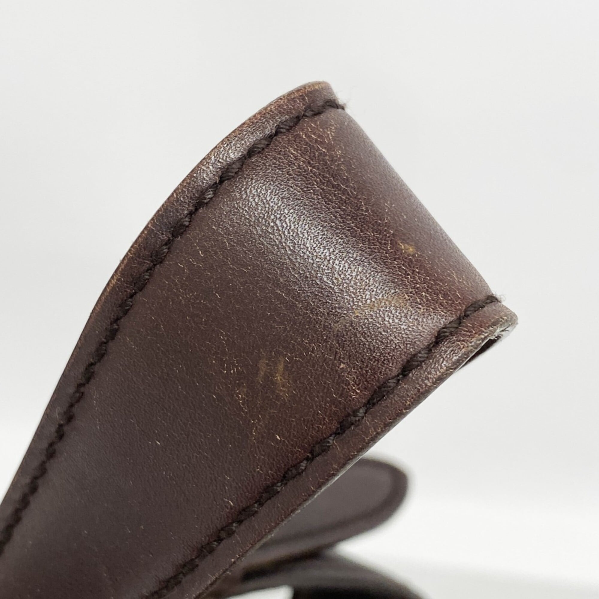 Gucci Dark Brown Leather Shoulder Bag (Pre-Owned)