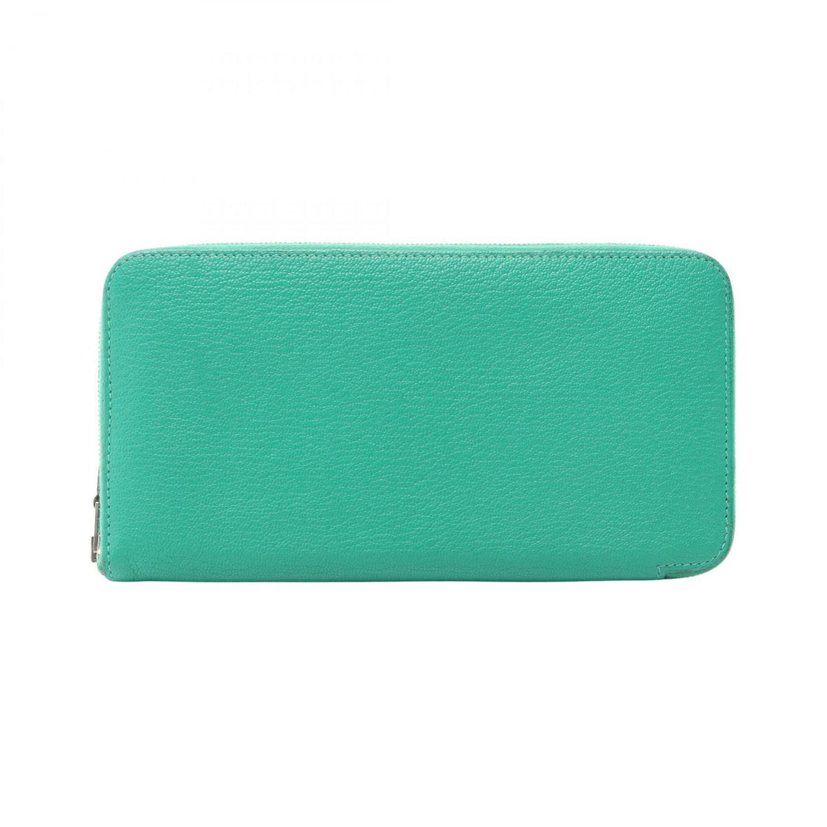 Hermes Green Mint Green Chevre Leather Long Wallet (Bi-Fold) (Pre-Owned)