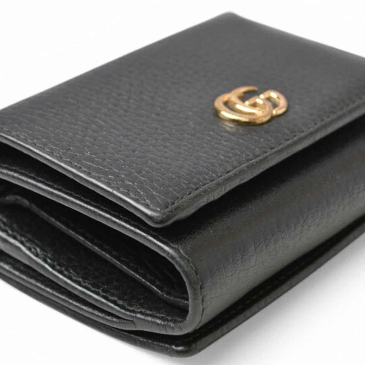 Gucci Black Leather Wallet (Tri-Fold) (Pre-Owned)