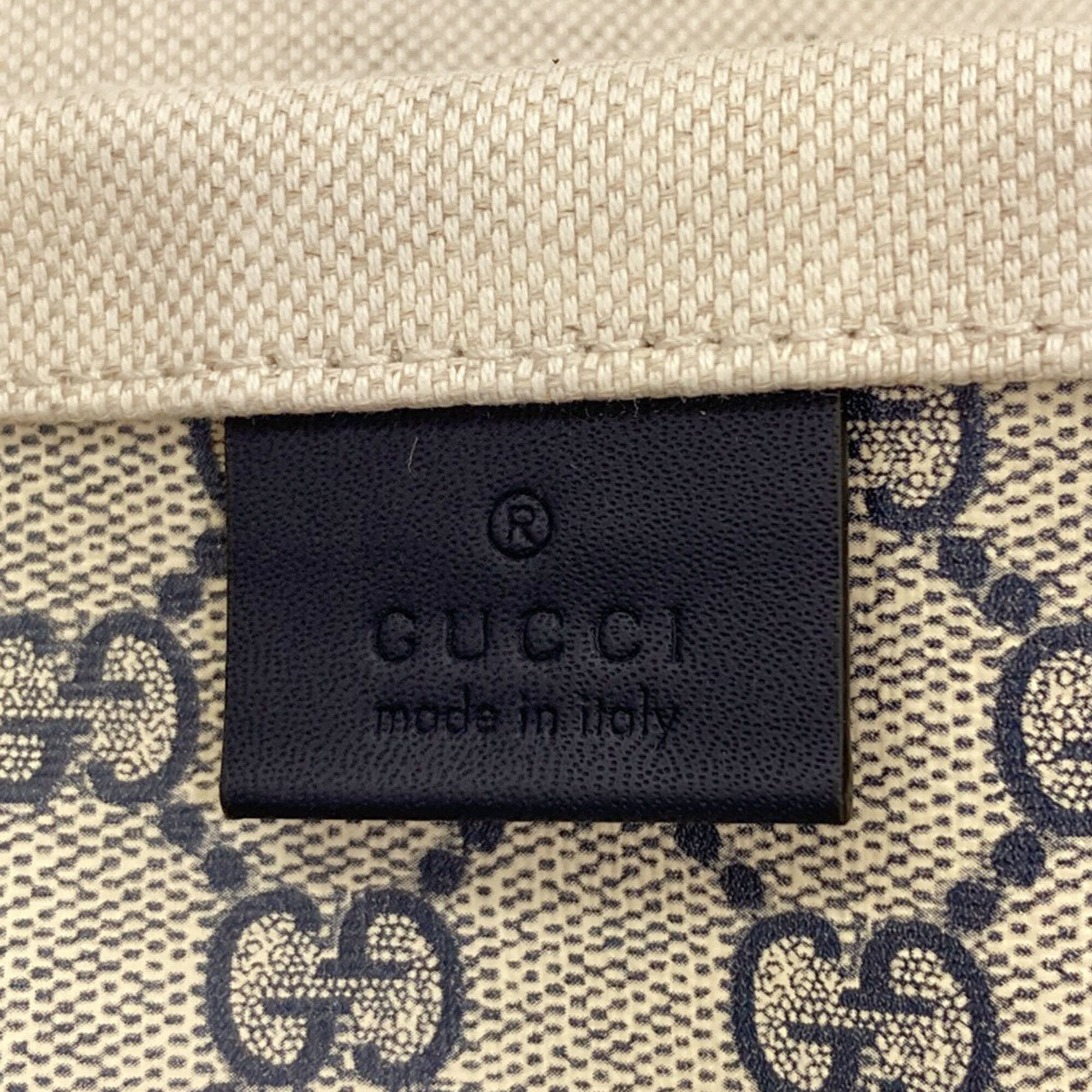 Gucci Beige Canvas Pouch Tote Bag (Pre-Owned)