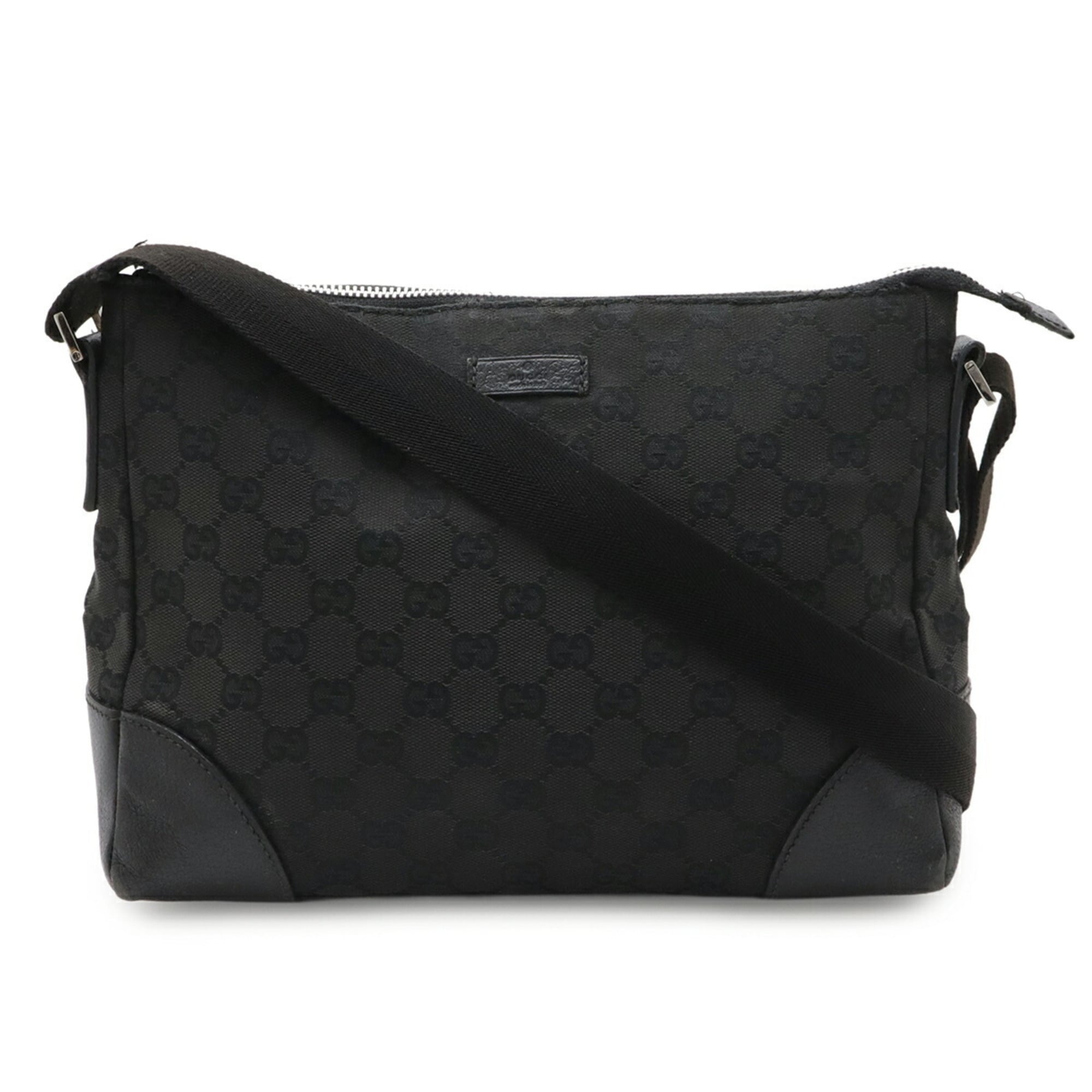 Gucci Gg Canvas Black Gg Canvas Handbag Shoulder Bag (Pre-Owned)