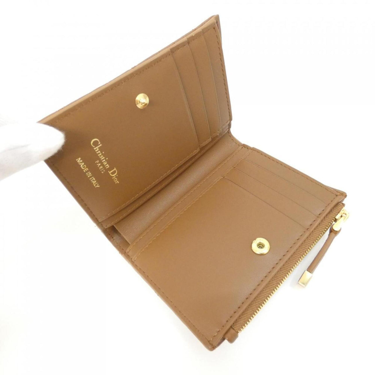 Christian Dior Brown Leather Wallet (Bi-Fold) (Pre-Owned)