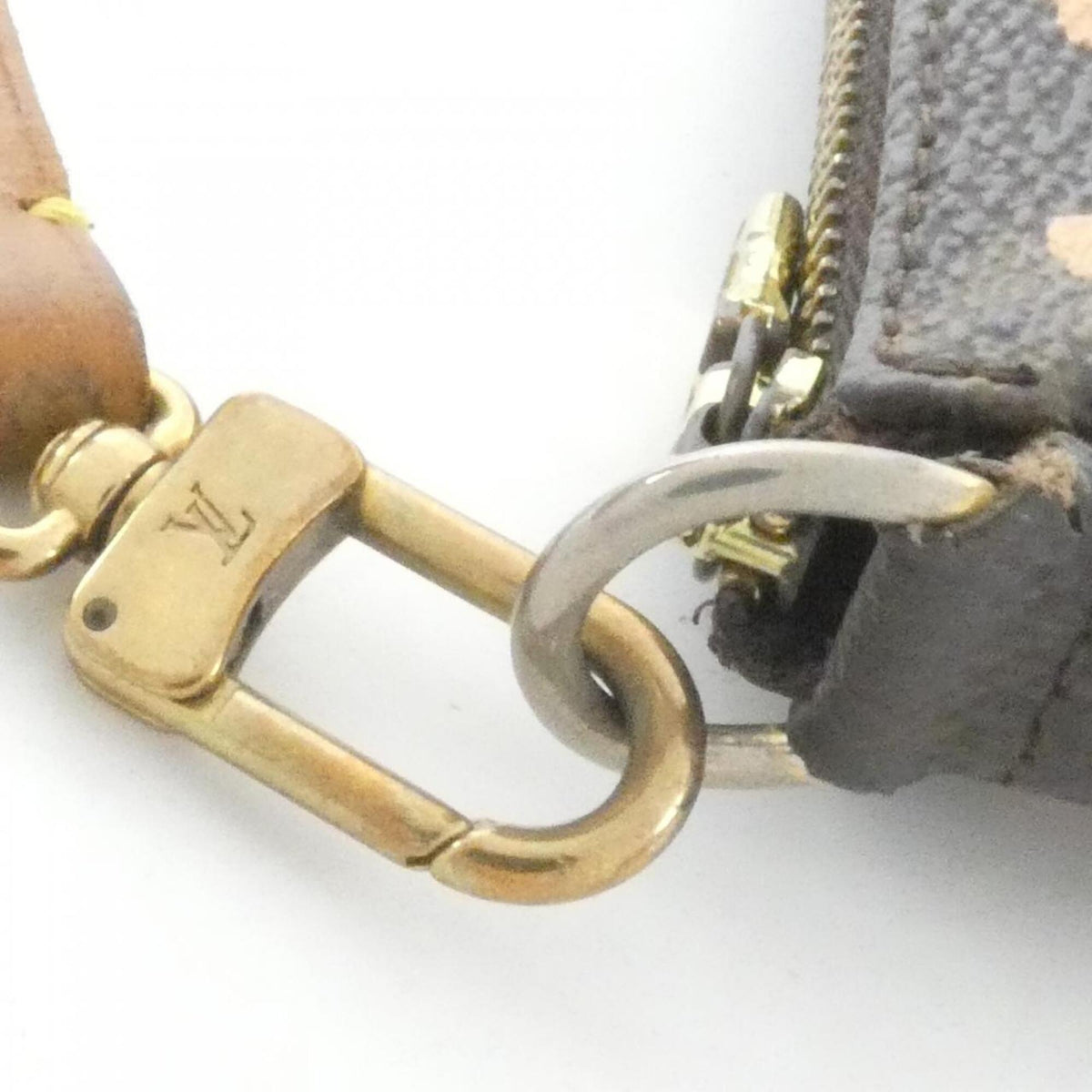 Louis Vuitton Monogram Graffiti Marron Peach Coated Canvas Pochette Pouch (Pre-Owned)