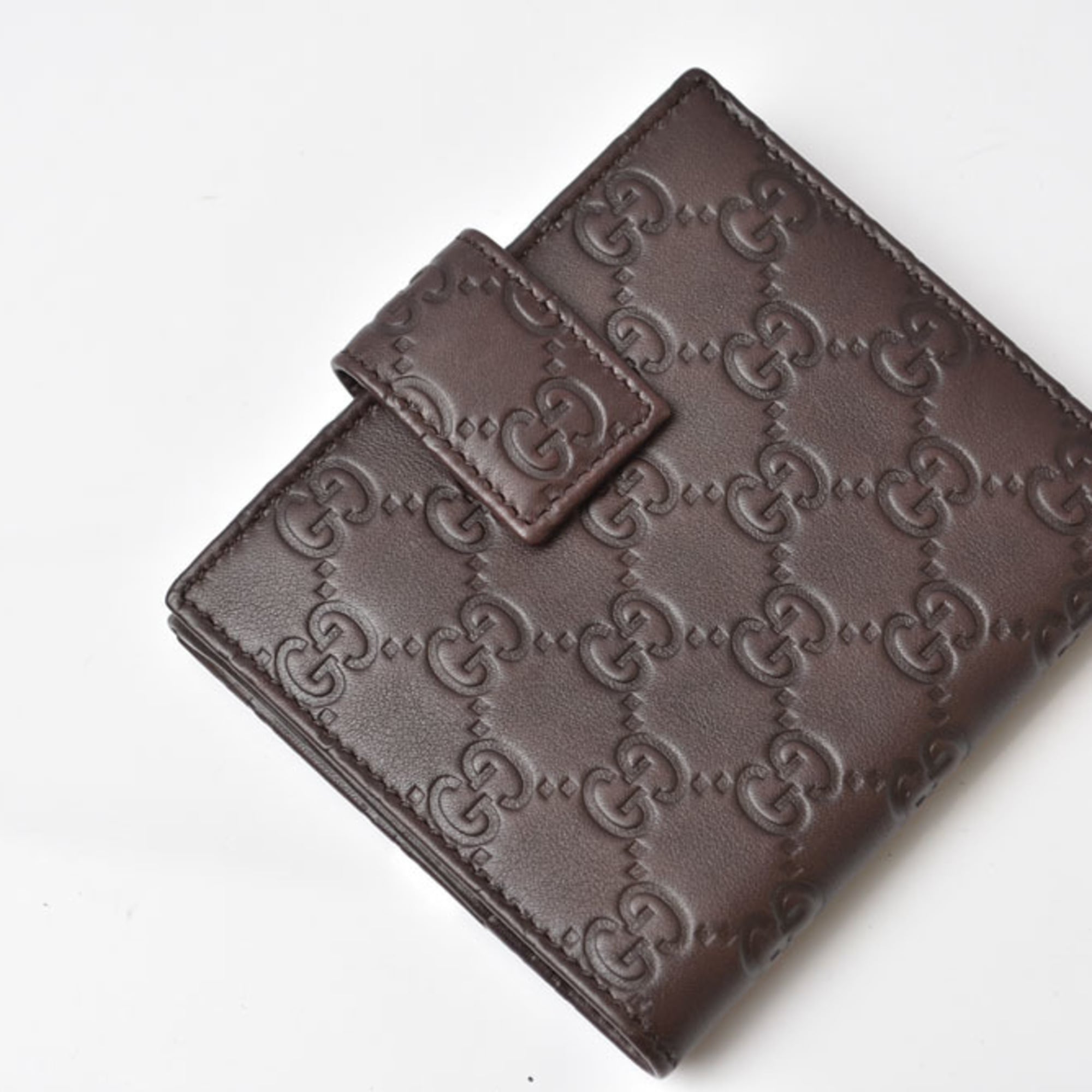 Gucci Dark Brown Leather Wallet (Bi-Fold) (Pre-Owned)