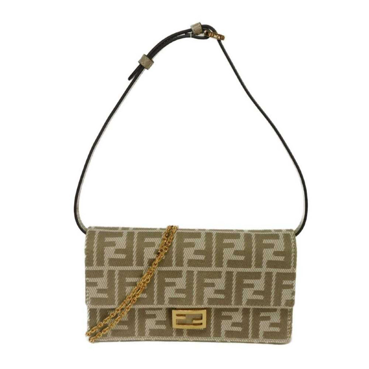 Fendi Beige Fabric Shoulder Bag (Pre-Owned)