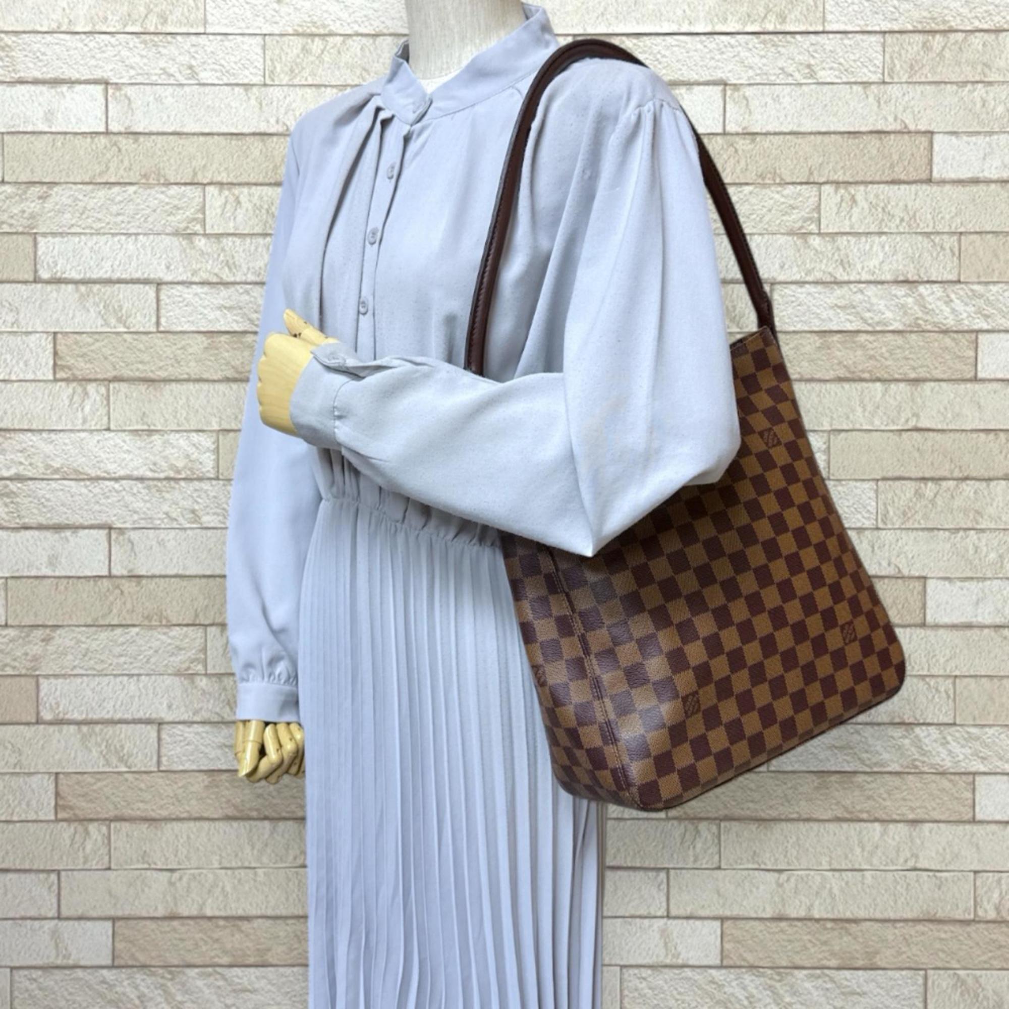Louis Vuitton Damier Brown Damier Canvas Or Damier Canvas Shoulder Bag (Pre-Owned)