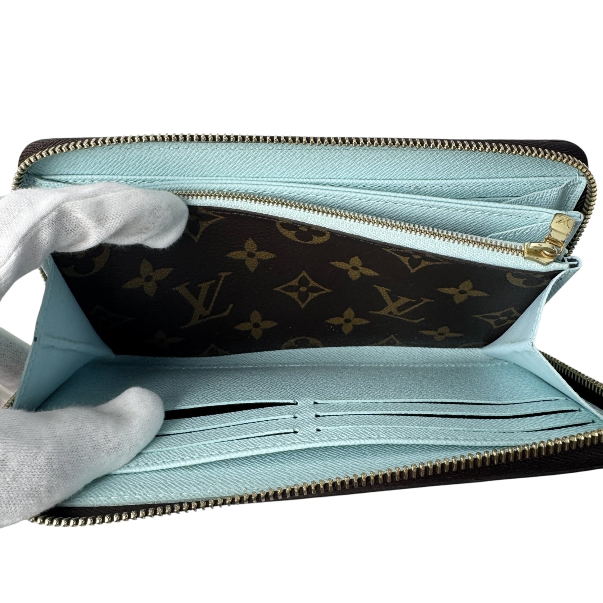 Louis Vuitton Brown Leather Long Wallet (Bi-Fold) (Pre-Owned)
