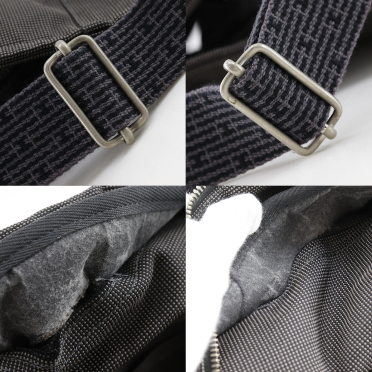 Hermes Gray Nylon Canvas Backpack (Pre-Owned)