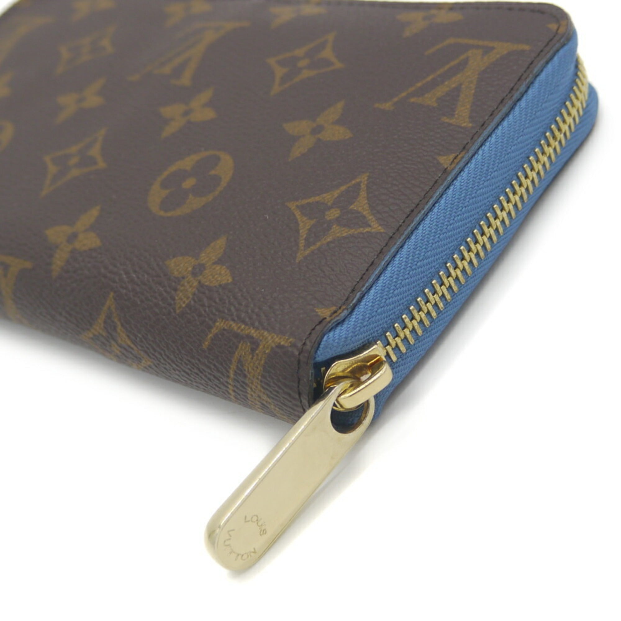 Louis Vuitton Blue Blue Jean Monogram Monogram Canvas Long Wallet (Bi-Fold) (Pre-Owned)
