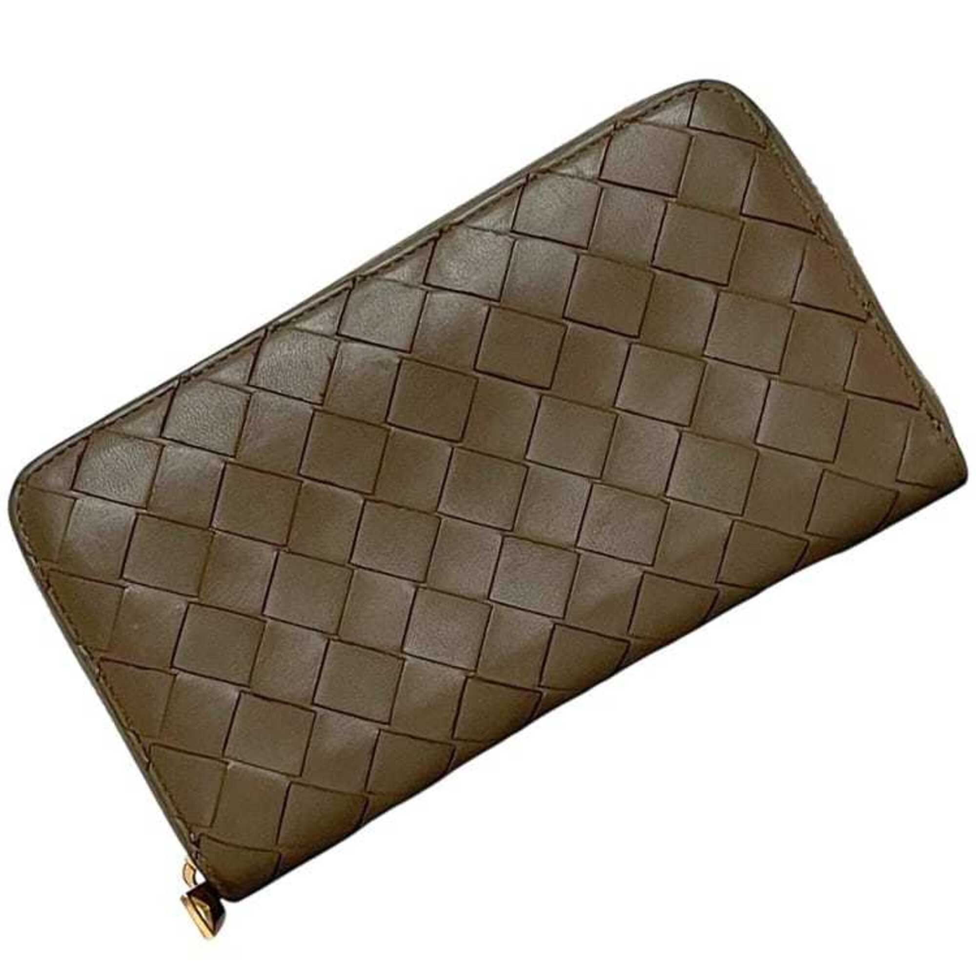 Bottega Veneta Beige Intrecciato Long Wallet (Bi-Fold) (Pre-Owned)