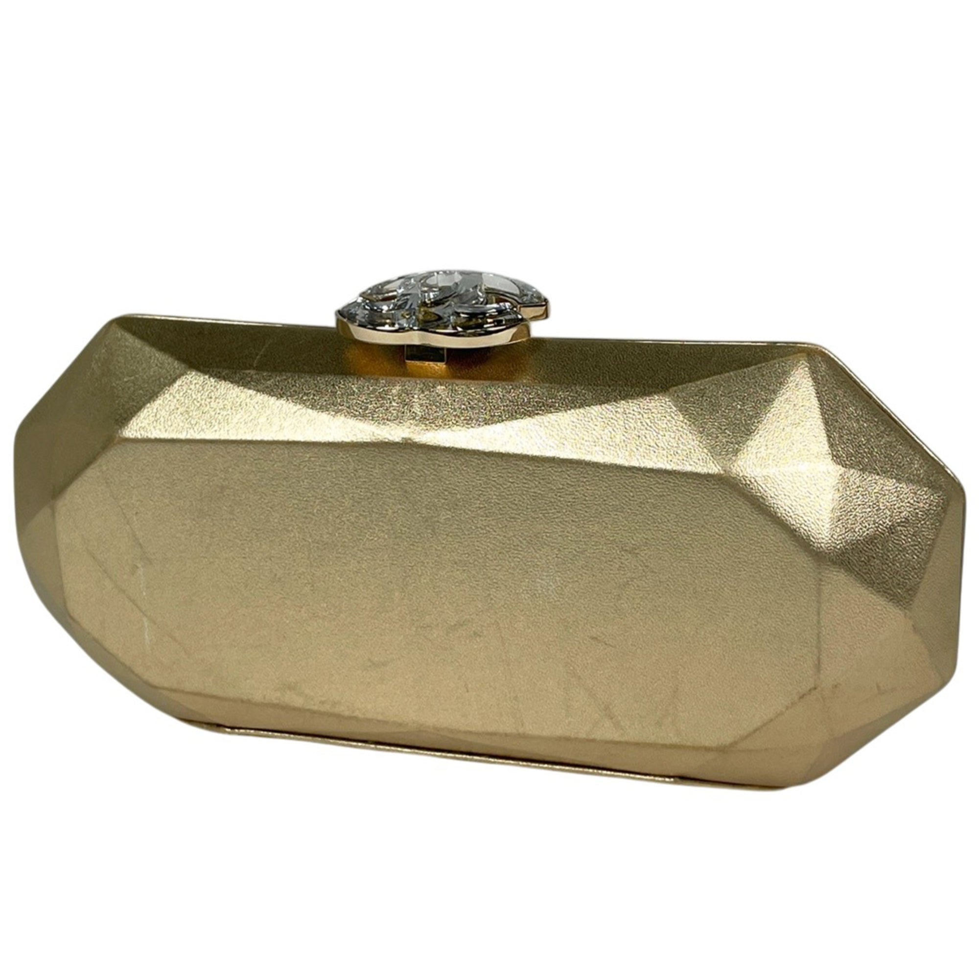 Chanel Gold Leather Clutch Bag (Pre-Owned)