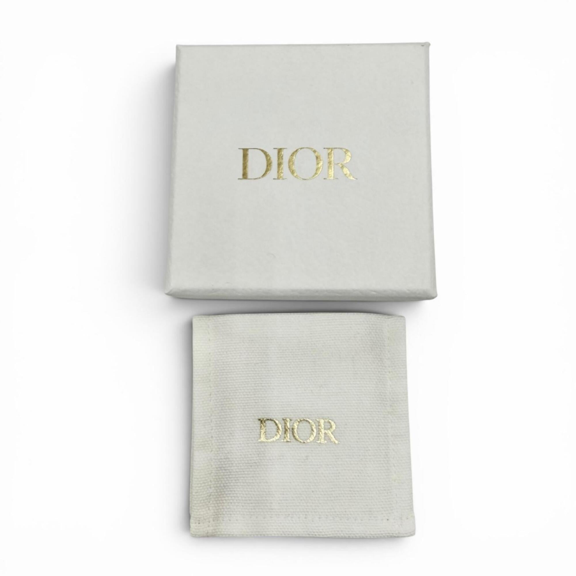 Christian Dior Gold White Band Ring (Pre-Owned)