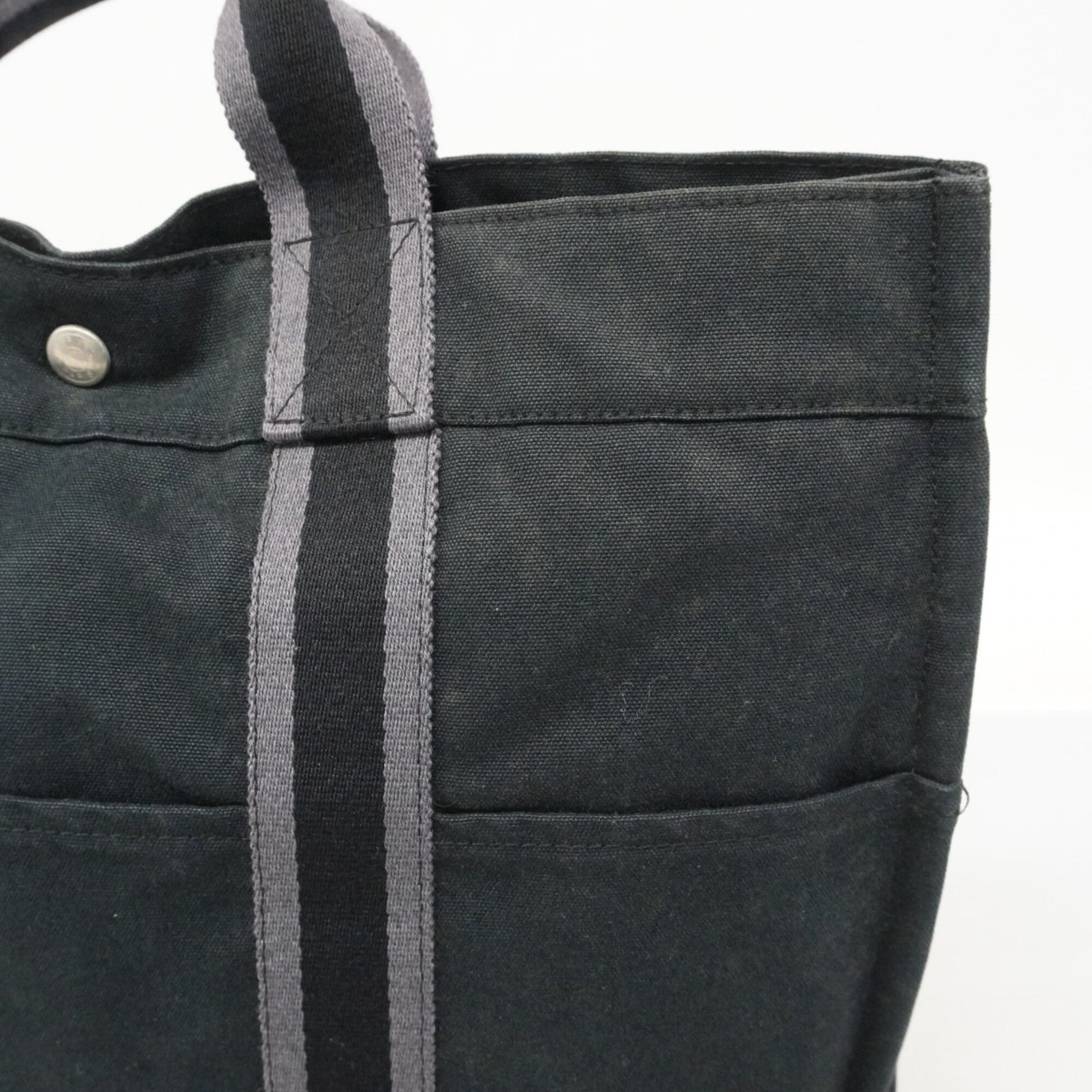 Hermes Black Canvas Tote Bag (Pre-Owned)
