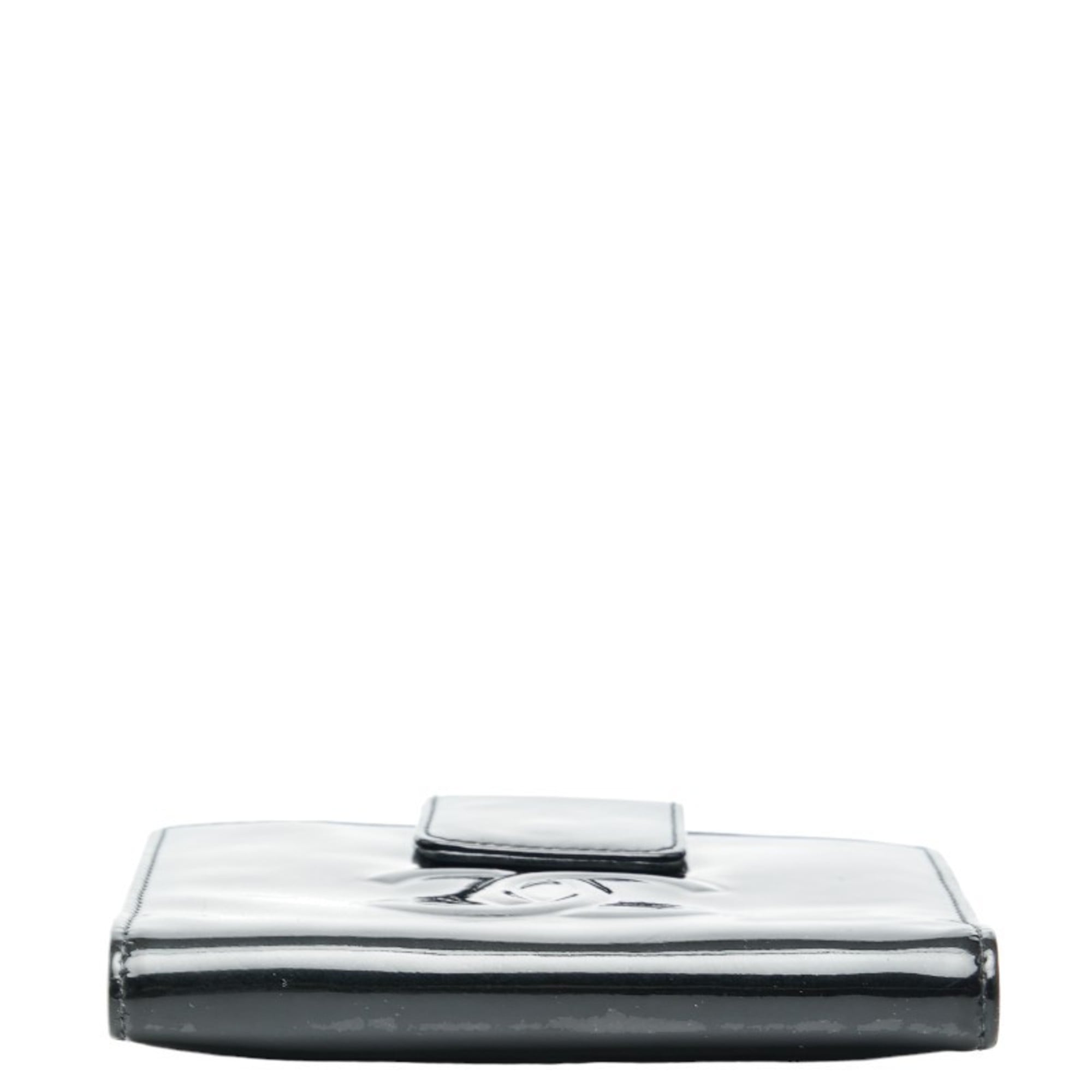 Chanel Black Multi-Color Patent Leather Wallet (Bi-Fold) (Pre-Owned)