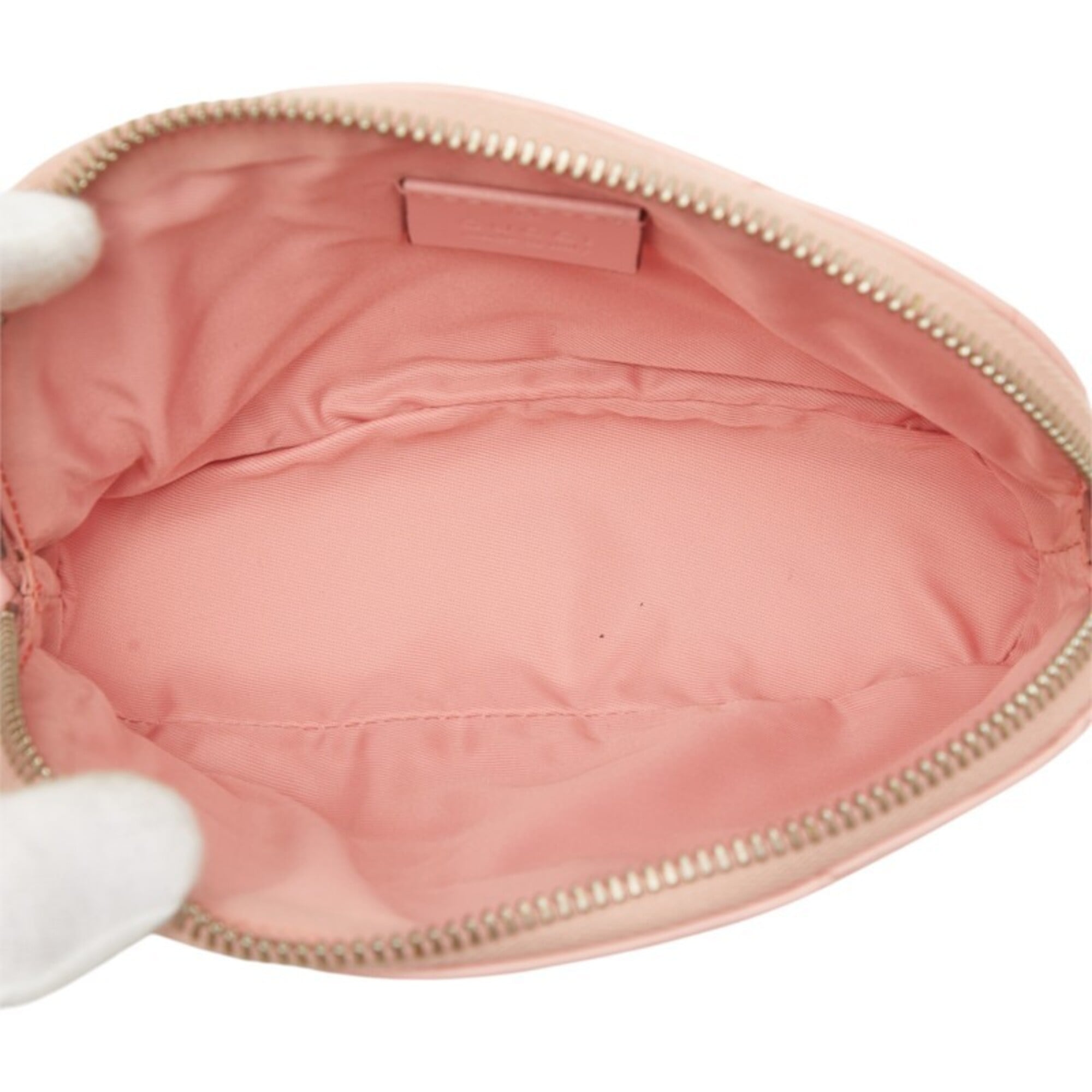 Gucci Pink Leather Handbag Pouch (Pre-Owned)