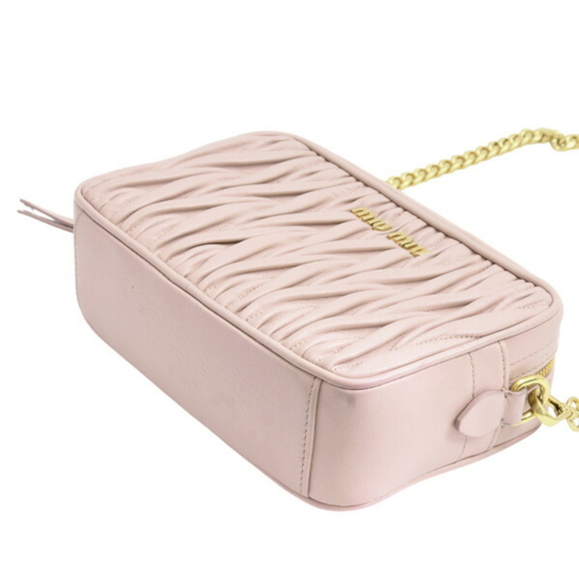Miu Miu Matelasse Pink Leather Shoulder Bag (Pre-Owned)