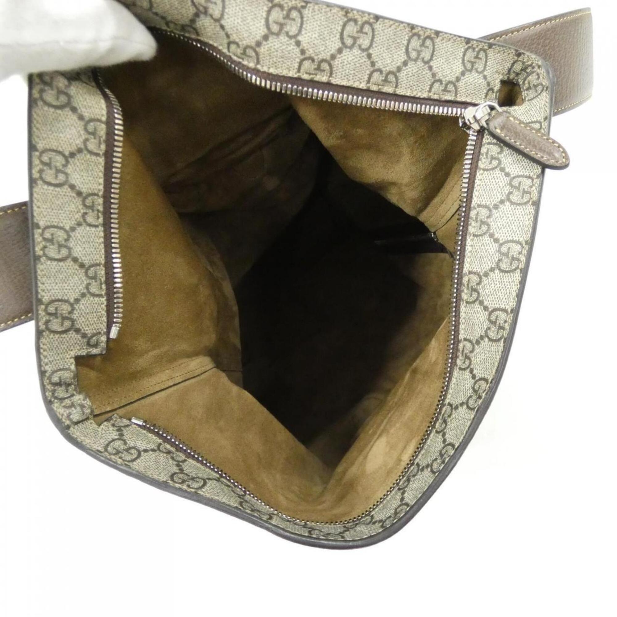 Gucci Beige Brown Gg Supreme Backpack (Pre-Owned)