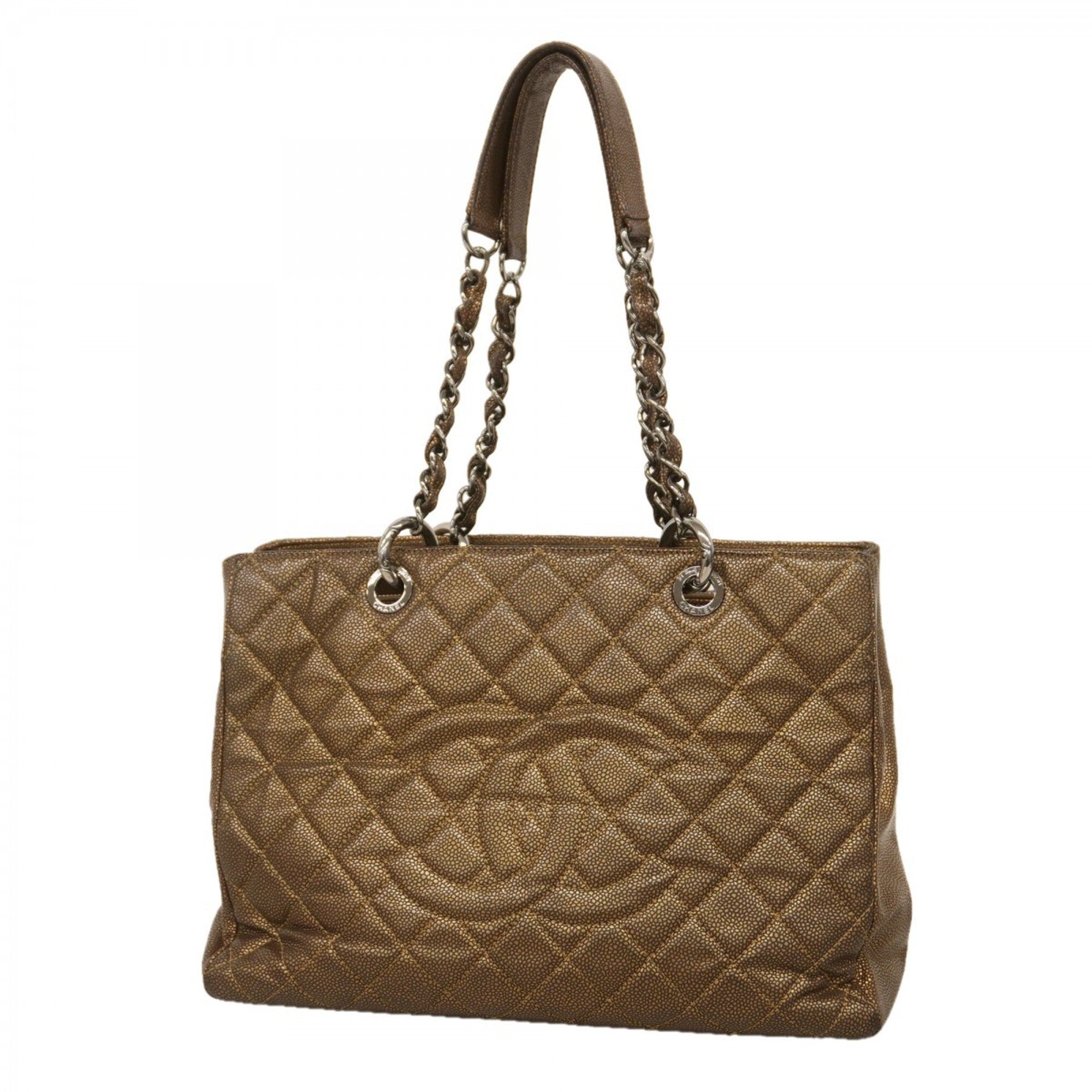 Chanel Brown Grained Calfskin Tote Bag (Pre-Owned)