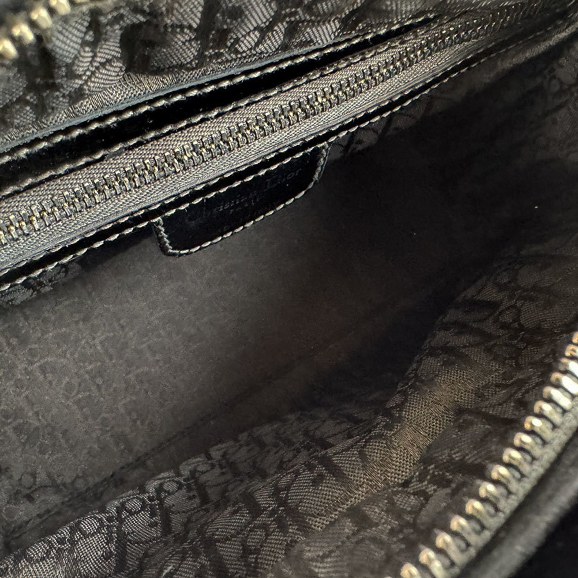 Christian Dior Black Patent Leather Handbag Shoulder Bag (Pre-Owned)