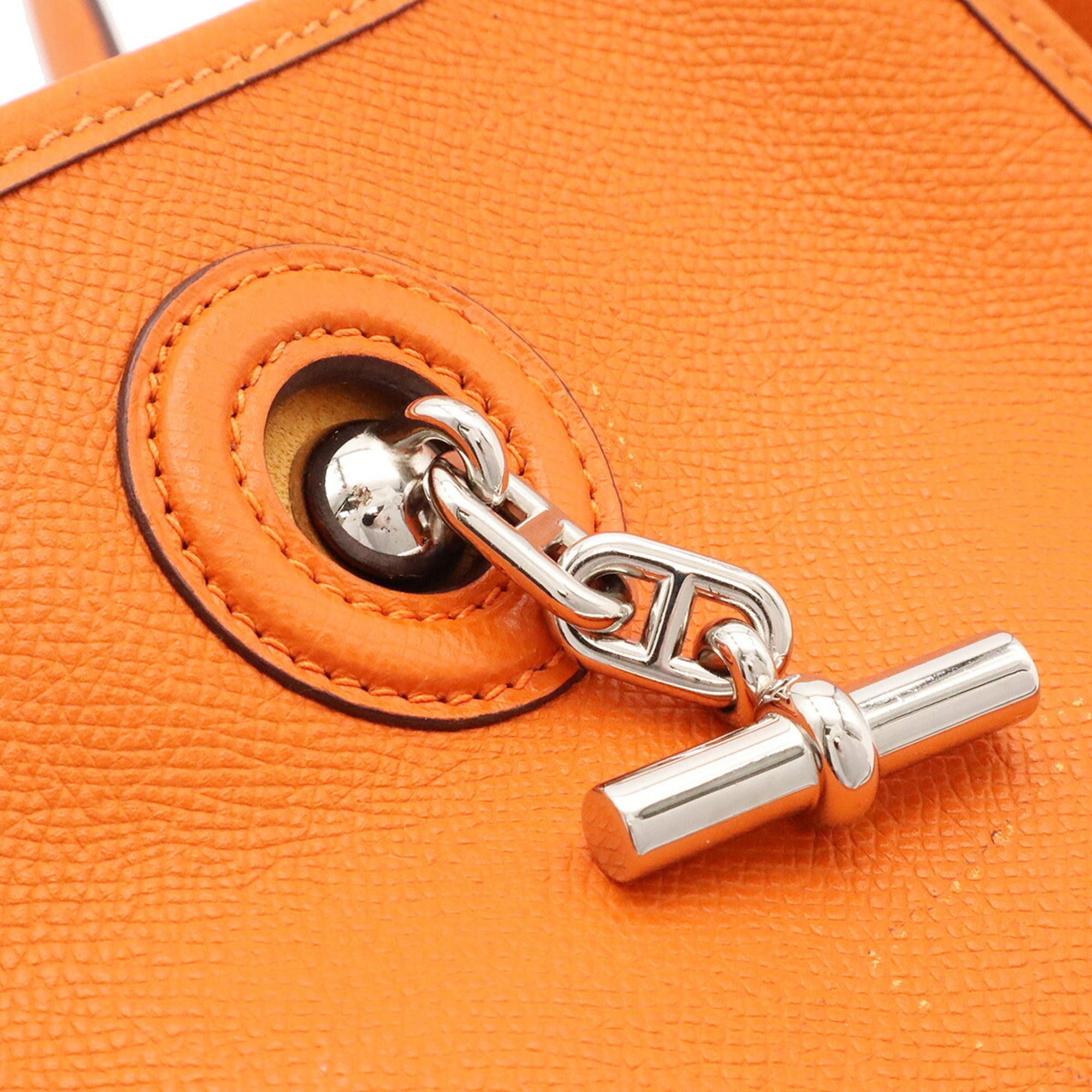 Hermes Orange Epsom Leather Pochette Shoulder Bag (Pre-Owned)