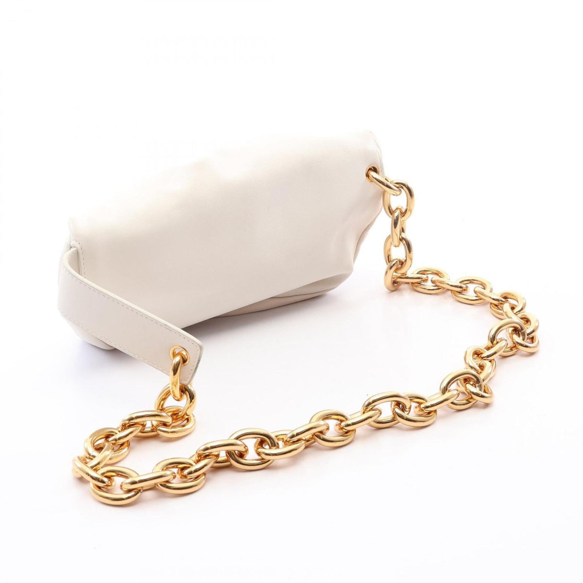 Bottega Veneta White Leather Fanny Pack Handbag (Pre-Owned)