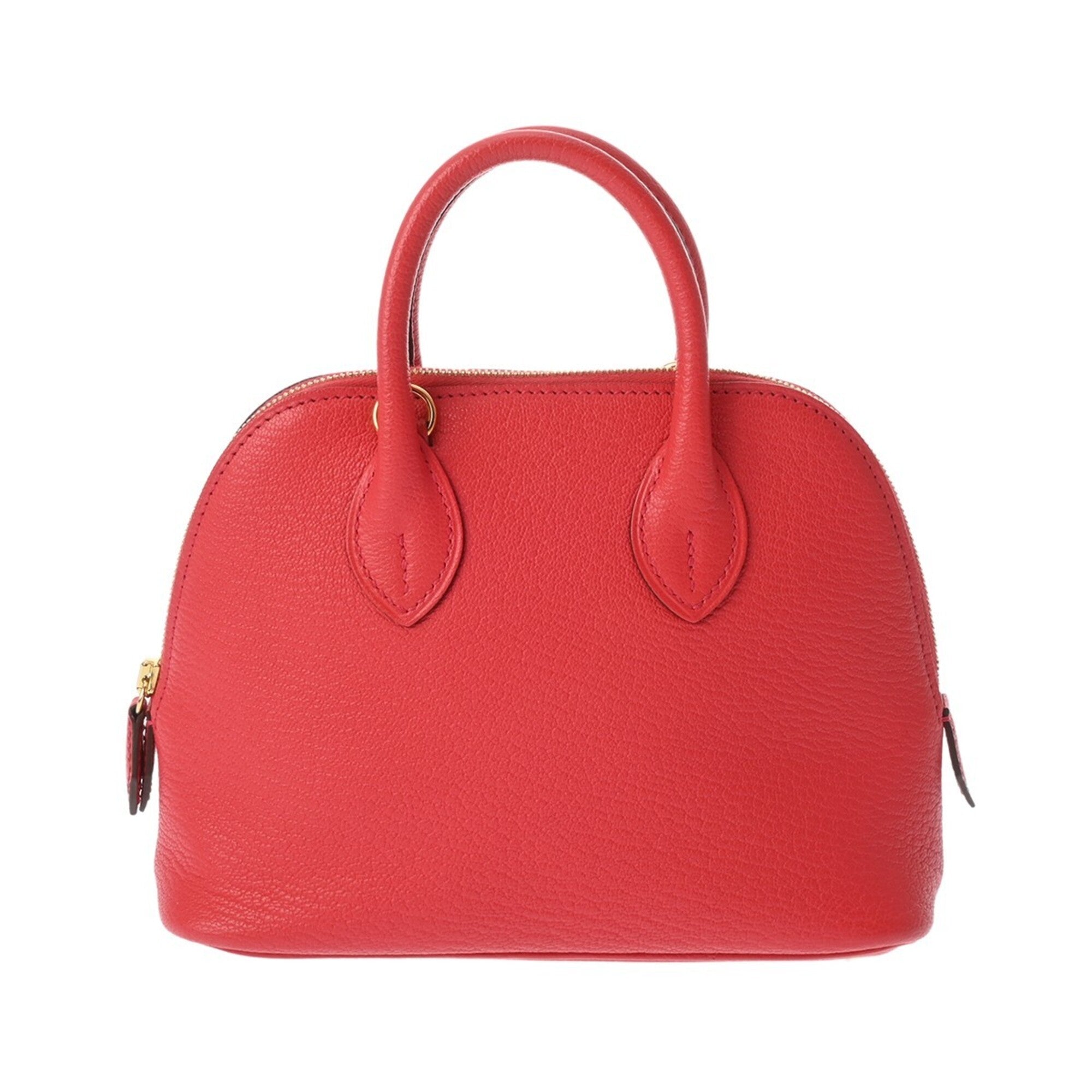 Hermes Silver Chevre Leather Handbag (Pre-Owned)