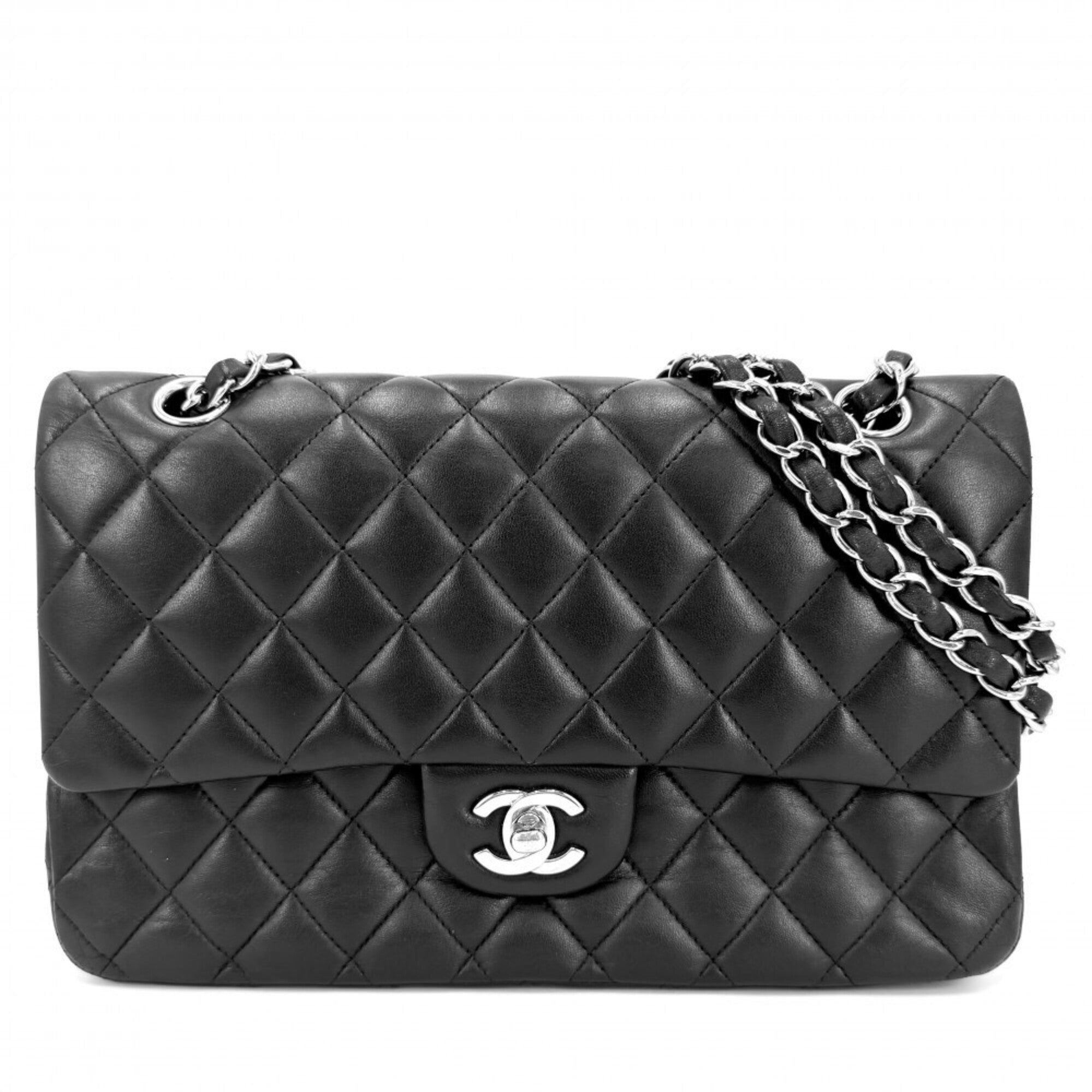 Chanel Black Leather Shoulder Bag (Pre-Owned)
