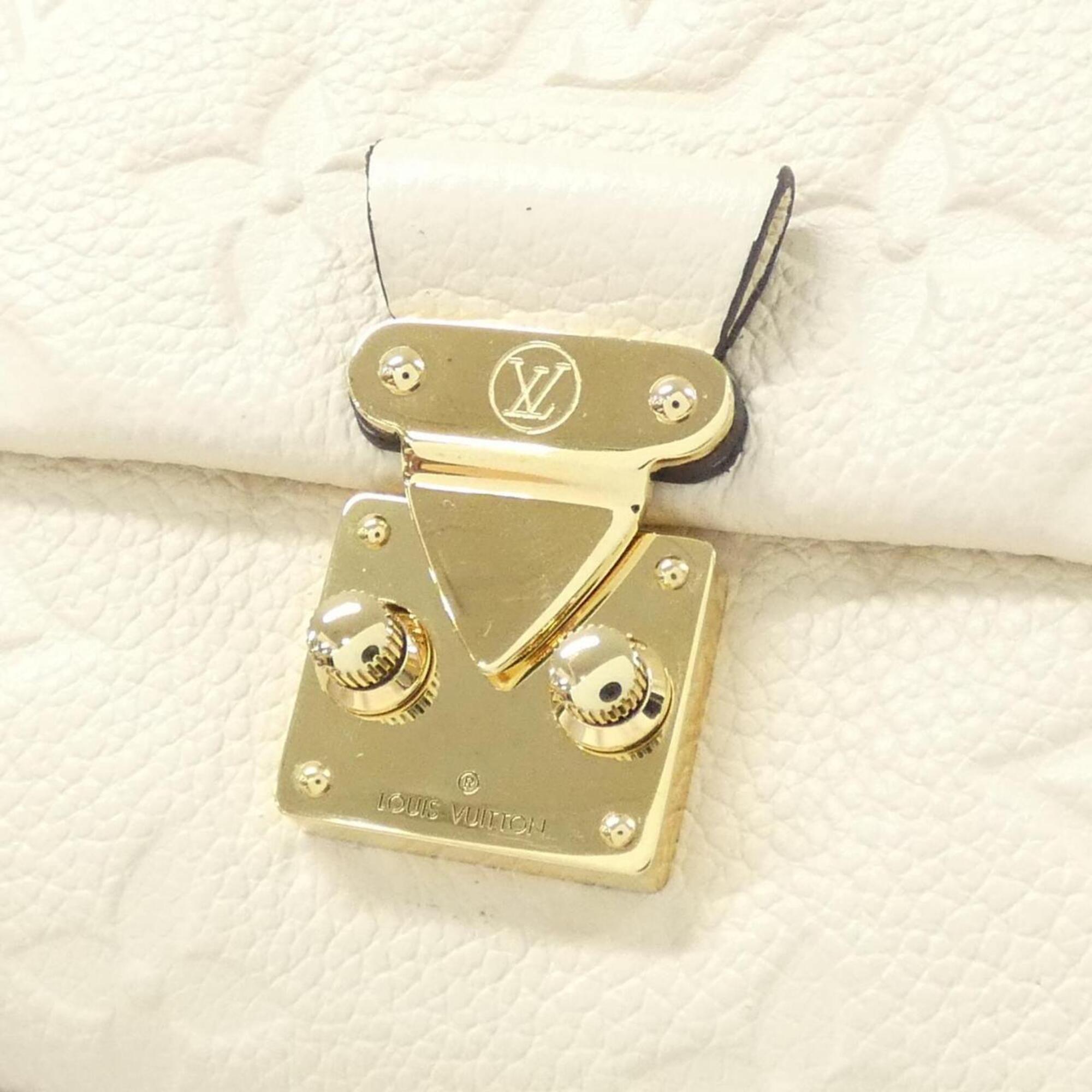 Louis Vuitton Beige Leather Wallet (Tri-Fold) (Pre-Owned)