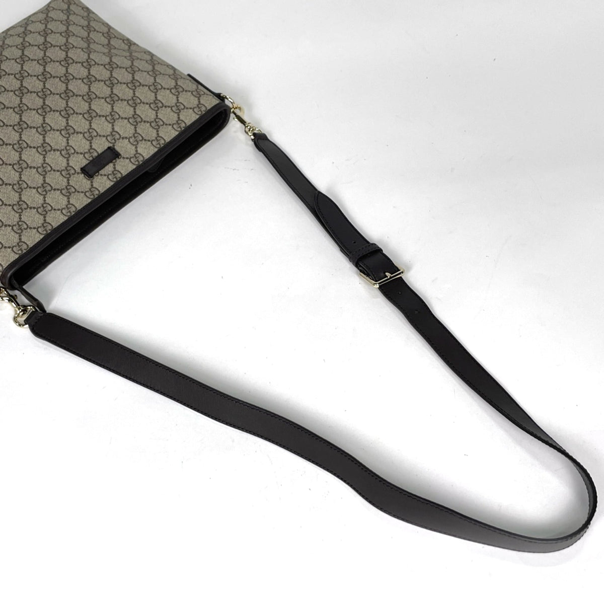 Gucci Brown Coated Canvas Leather Shoulder Bag (Pre-Owned)