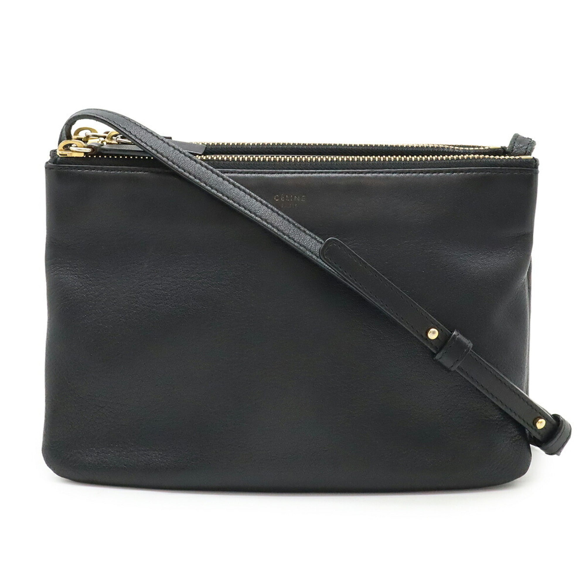 Celine Black Leather Pochette Pouch Shoulder Bag (Pre-Owned)