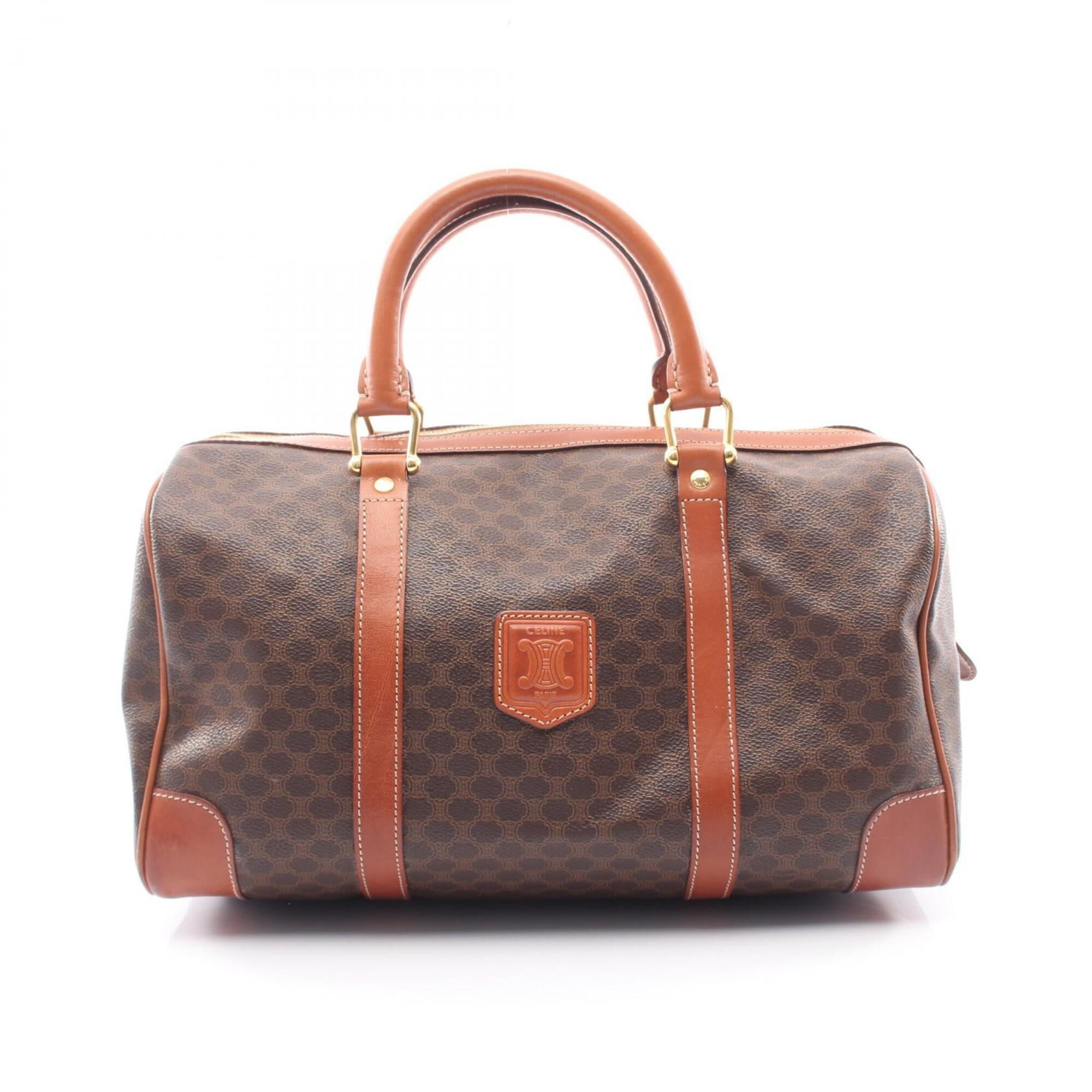 Celine Macadam Brown Coated Canvas Handbag Tote Bag (Pre-Owned)