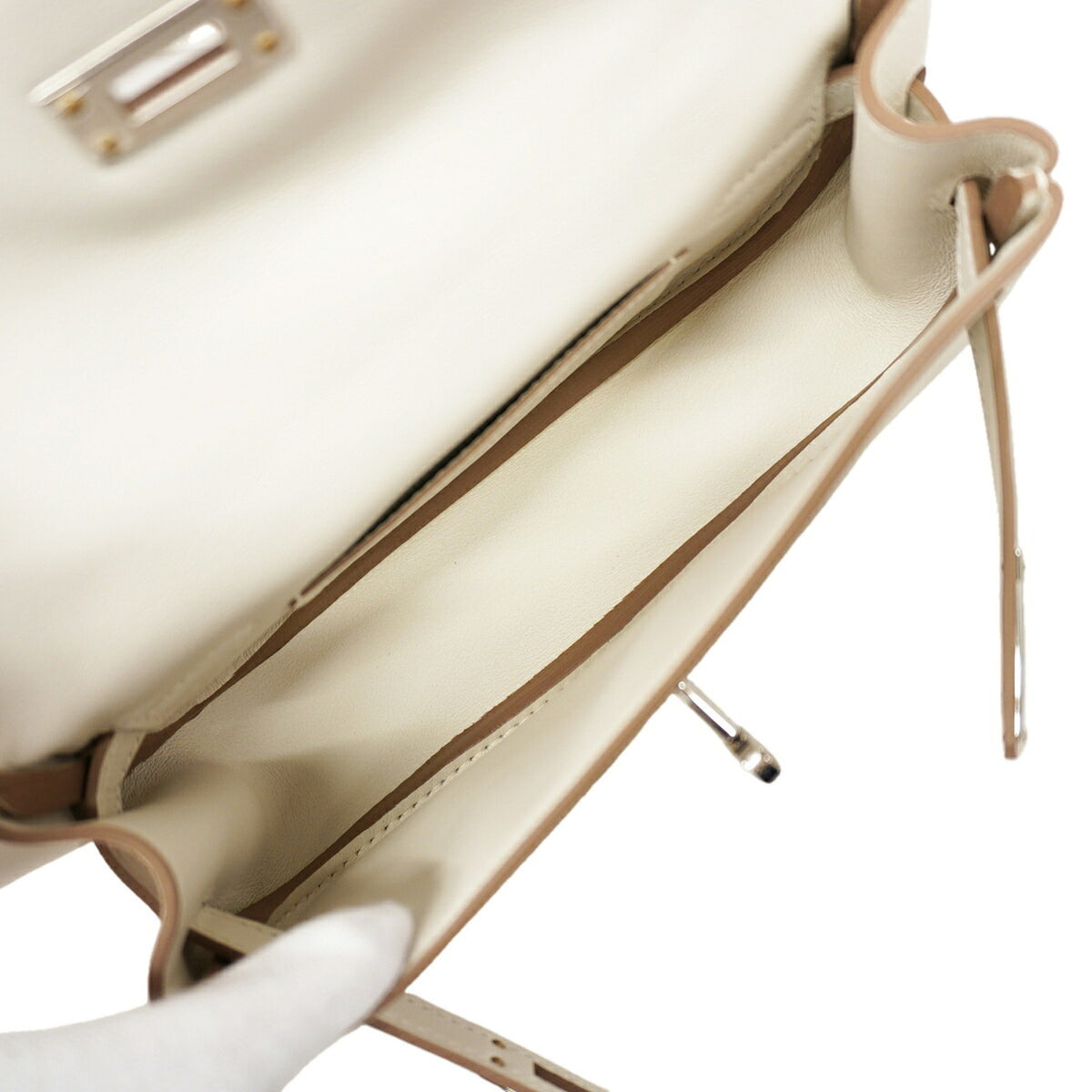 Hermes White Swift Leather Fanny Pack (Pre-Owned)