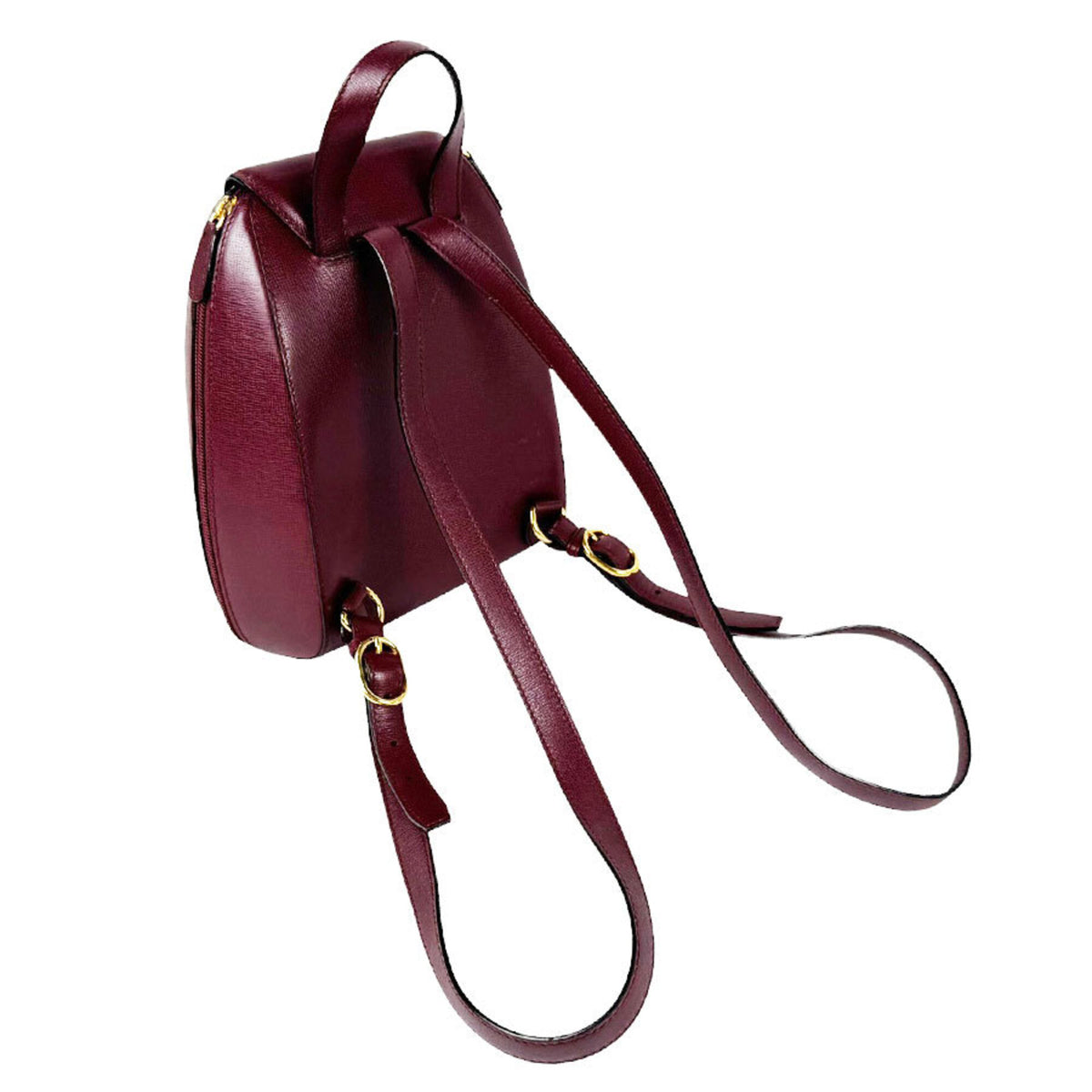Cartier Burgundy Leather Backpack (Pre-Owned)