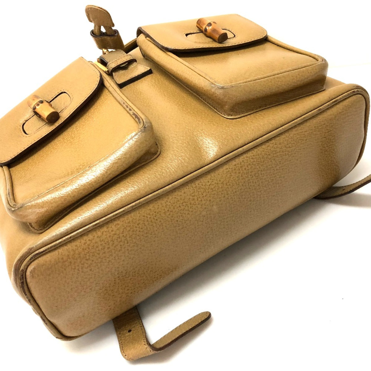 Gucci Beige Leather Backpack (Pre-Owned)