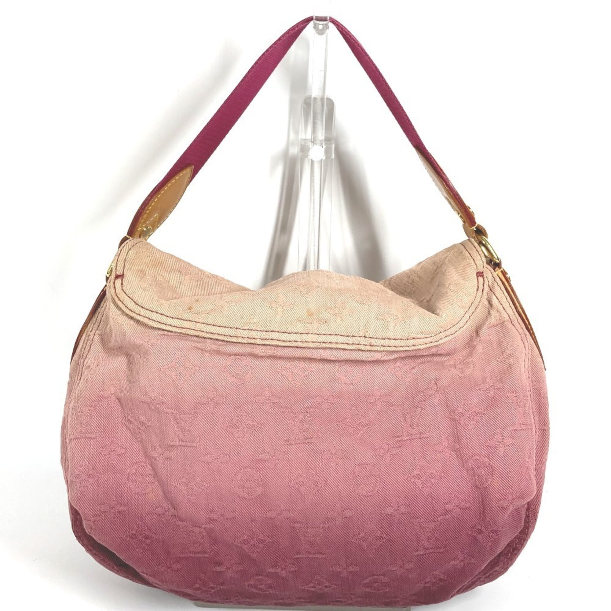 Louis Vuitton Monogram Denim Pink Rouge Fauviste Monogram Denim Shoulder Bag (Pre-Owned)