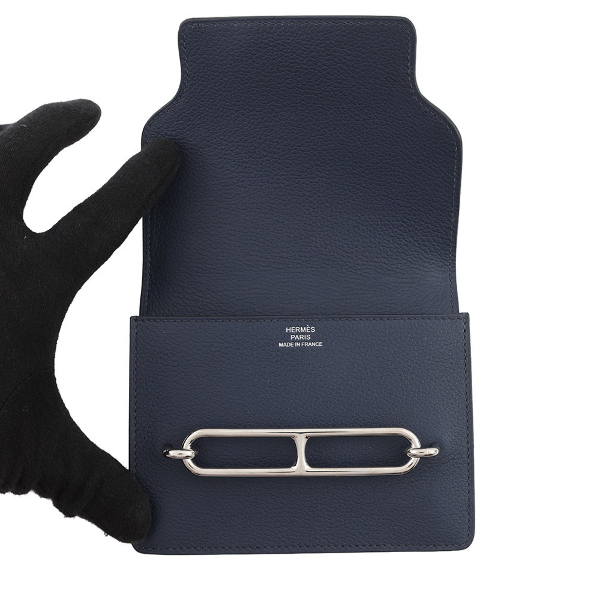 Hermes Blue Nuit Coin Purse/Coin Case (Pre-Owned)