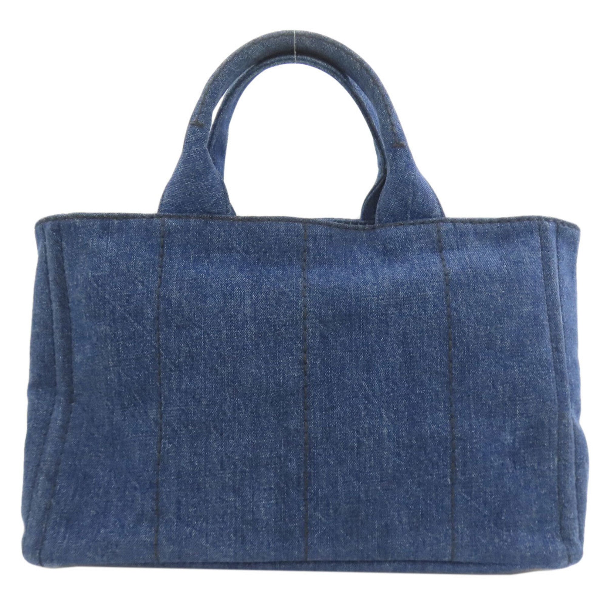 Prada Canapa Blue Denim Handbag (Pre-Owned)