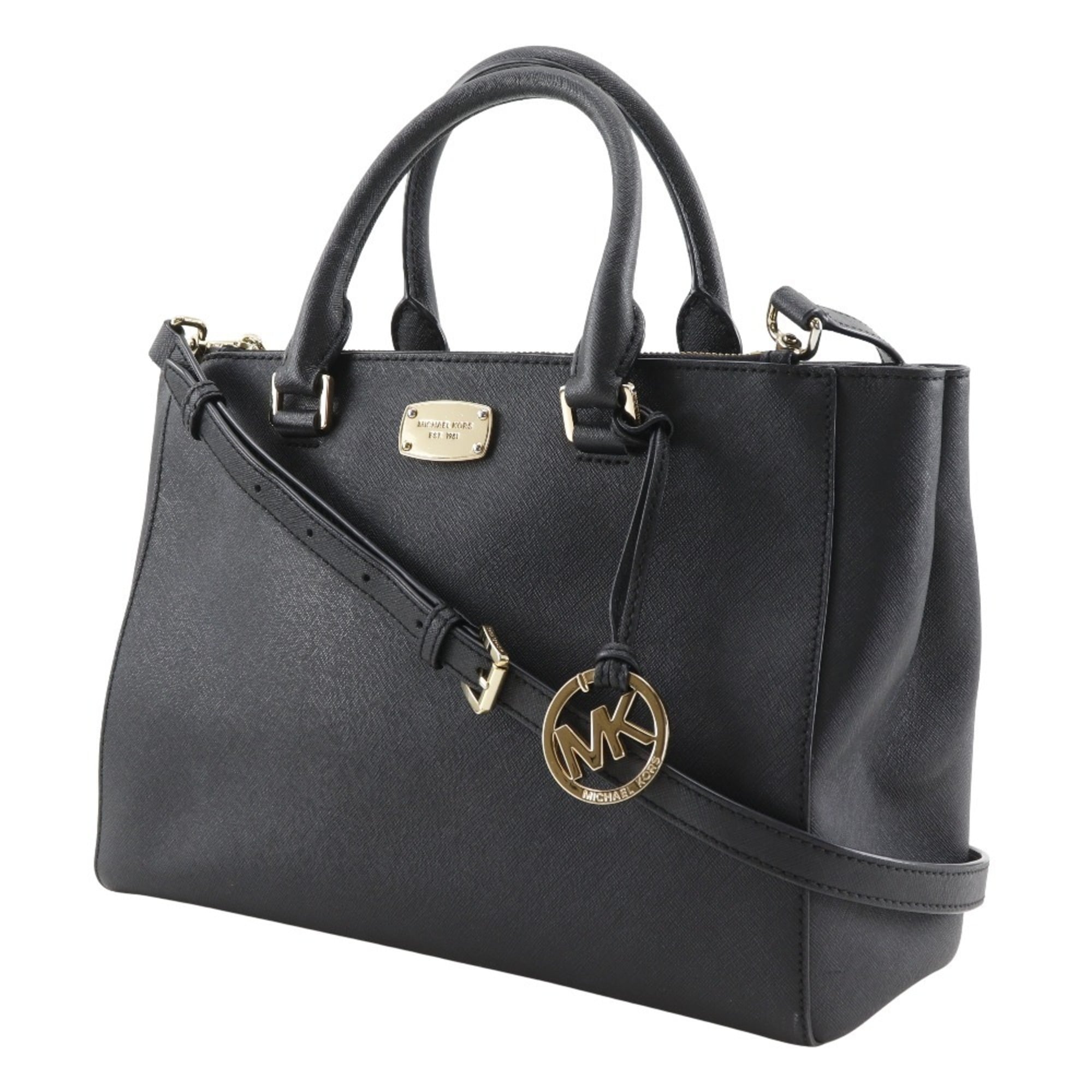 Michael Kors Black Leather Handbag (Pre-Owned)