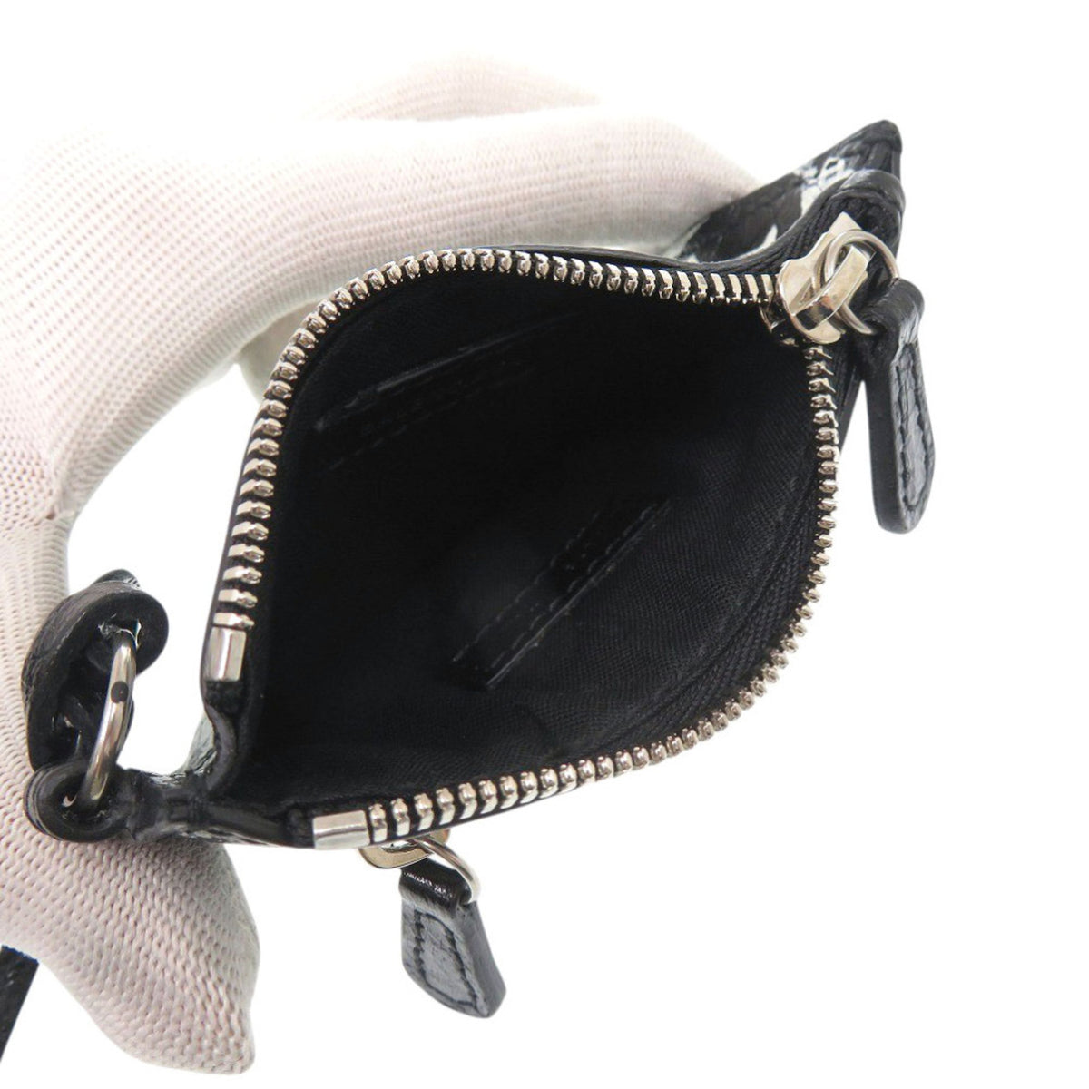 Balenciaga Black Leather Coin Purse/Coin Case (Pre-Owned)