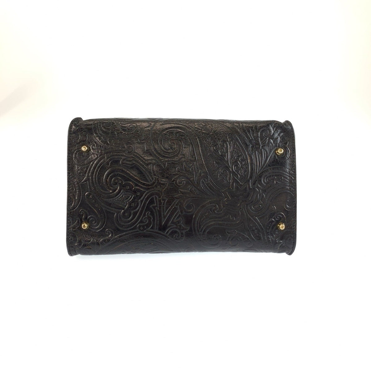 Etro Black Leather Handbag (Pre-Owned)