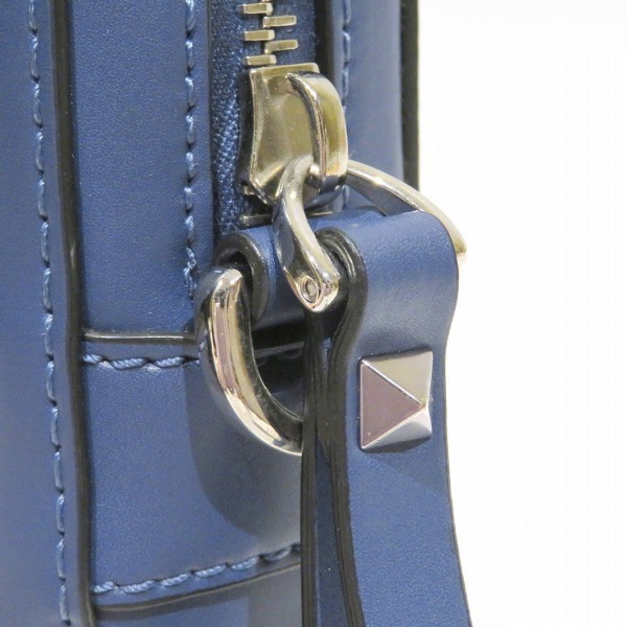 Valentino Blue Leather Shoulder Bag Sling Bag (Pre-Owned)