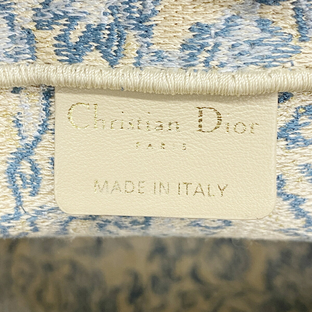 Christian Dior Light Blue Canvas Tote Bag (Pre-Owned)