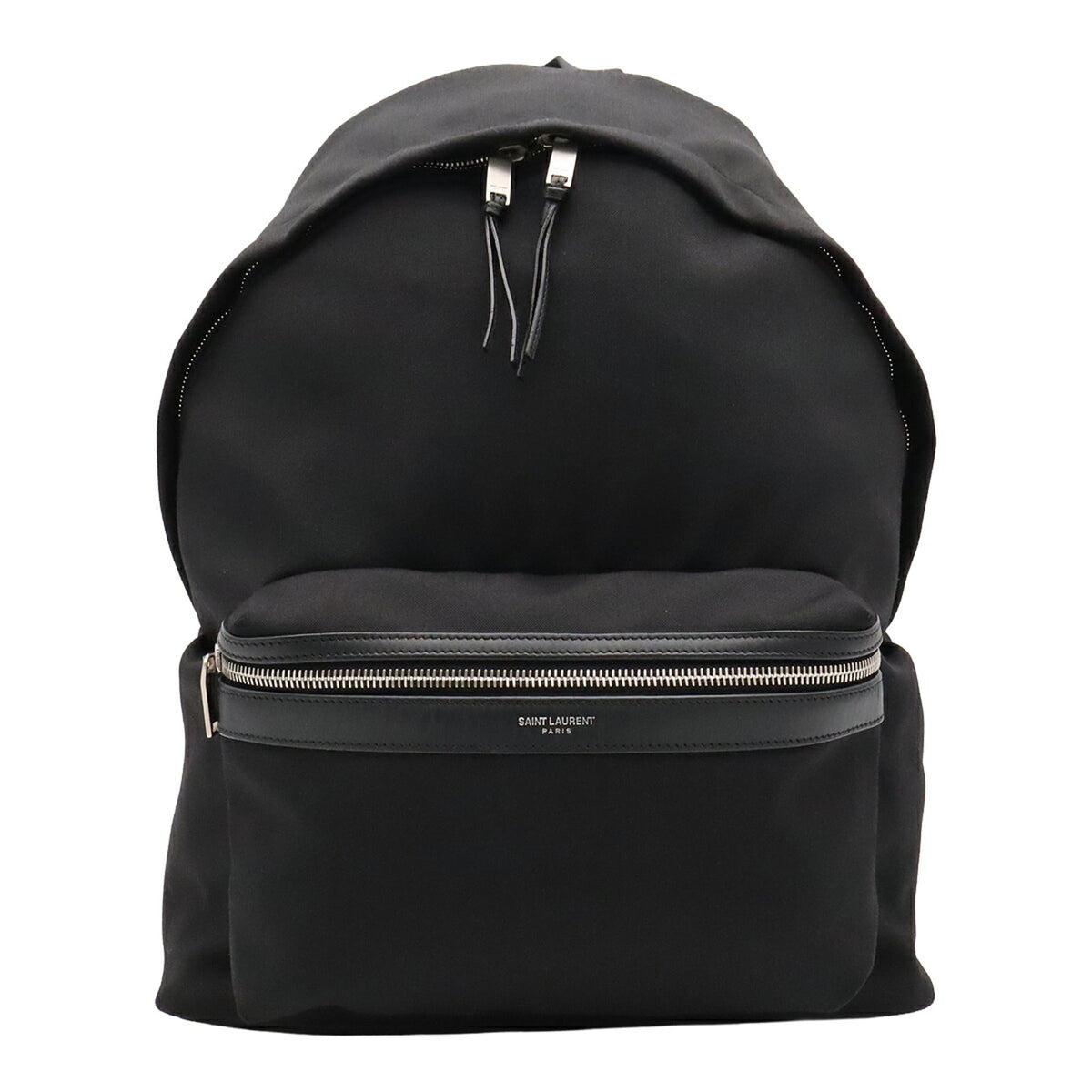 Yves Saint Laurent Black Nylon Canvas Backpack (Pre-Owned)