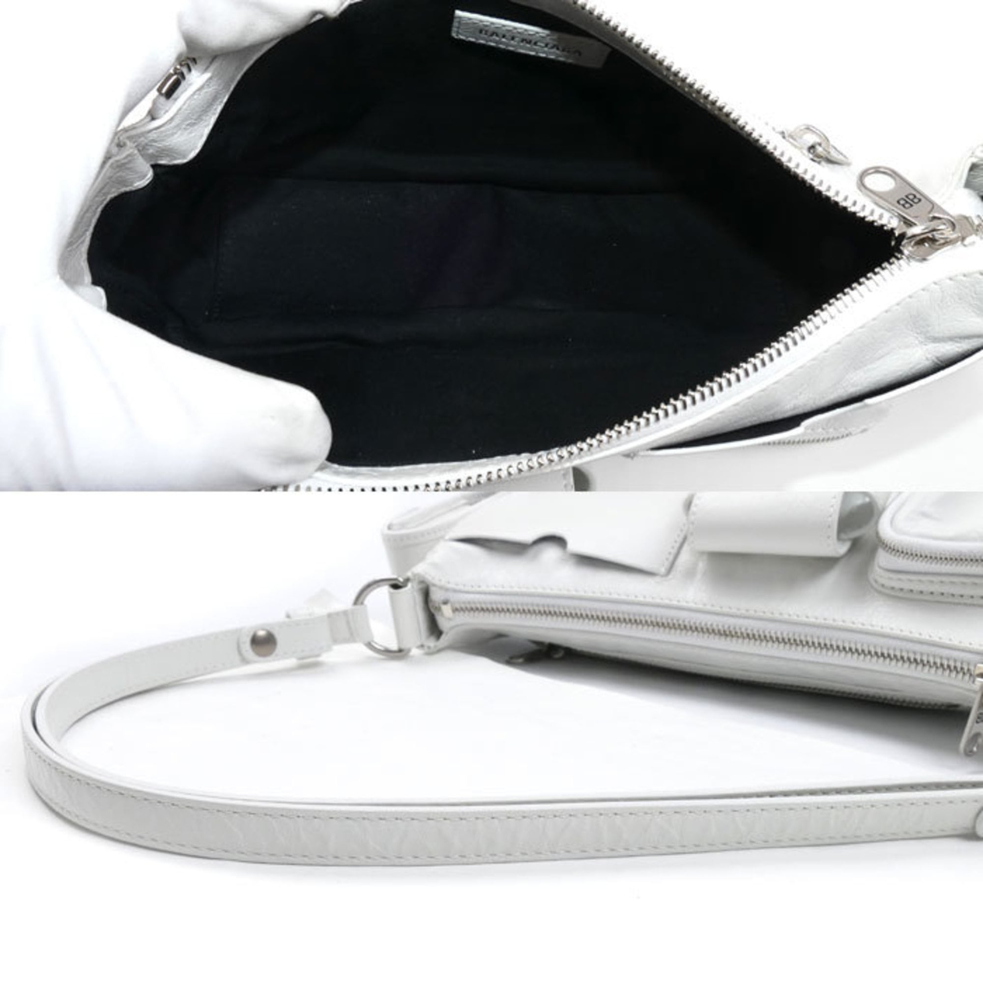 Balenciaga White Leather Shoulder Bag (Pre-Owned)