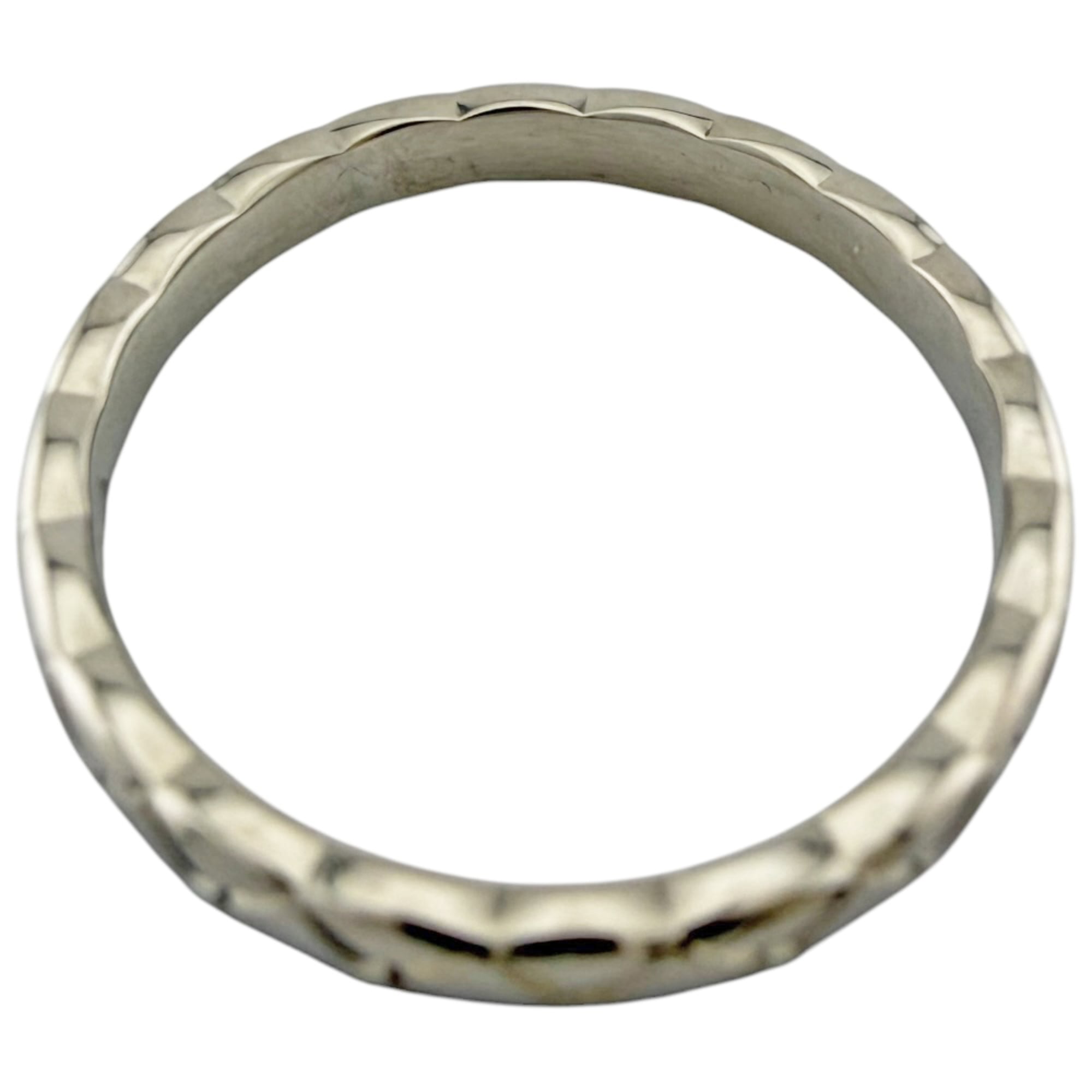Chanel Platinum 950 Band Ring (Pre-Owned)