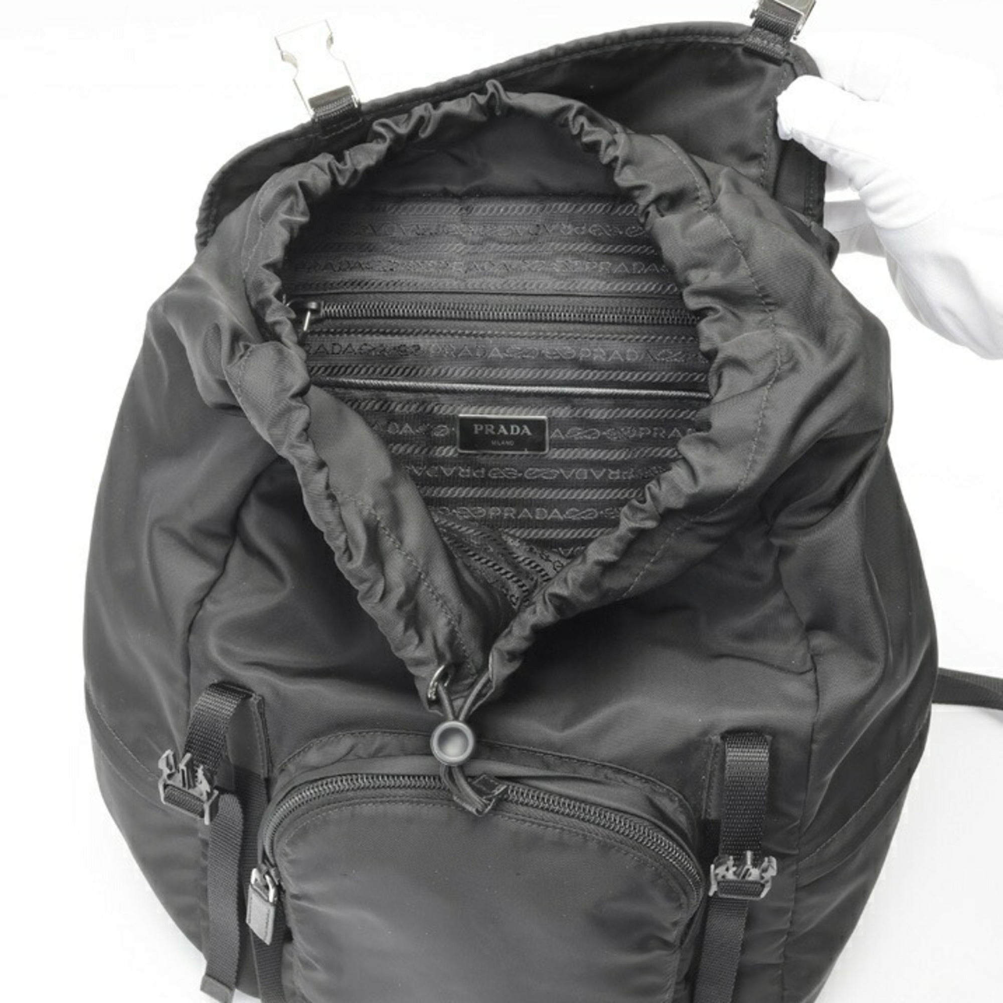 Prada Black Nylon Backpack (Pre-Owned)