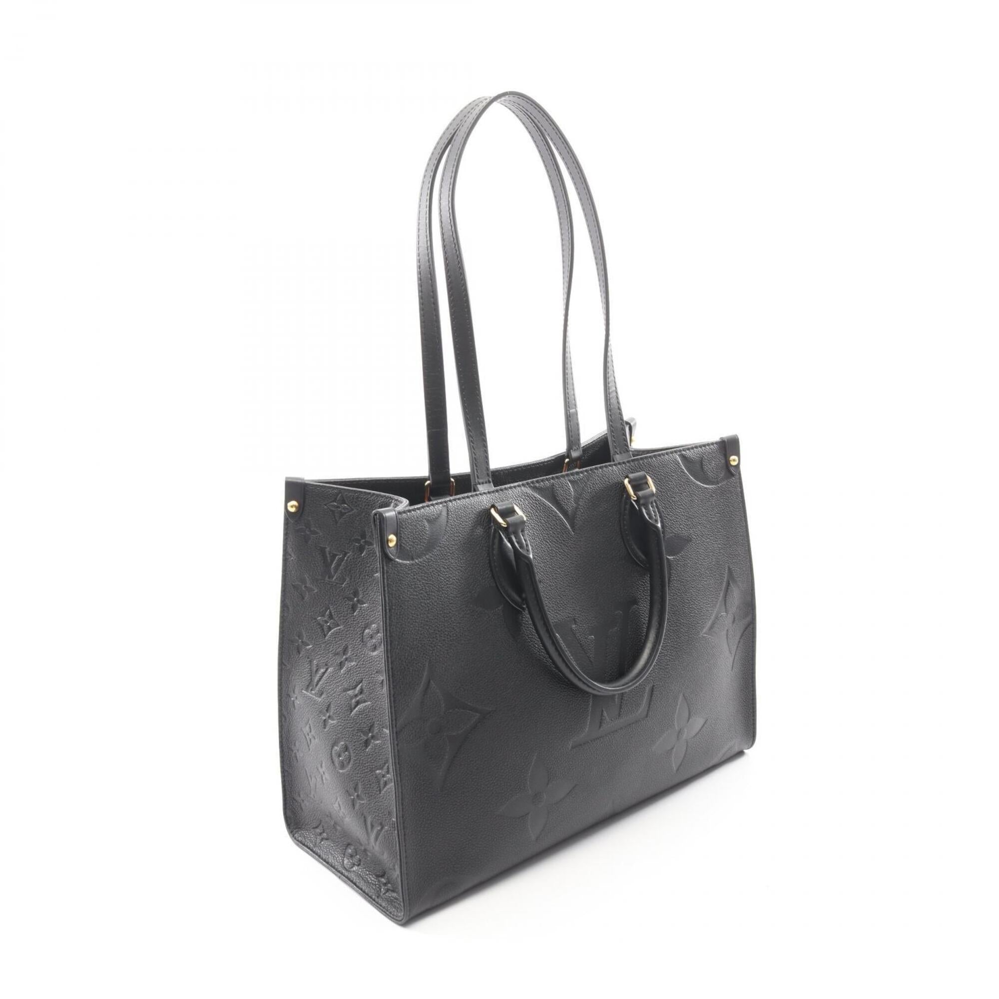 Louis Vuitton Black Leather Handbag Tote Bag (Pre-Owned)