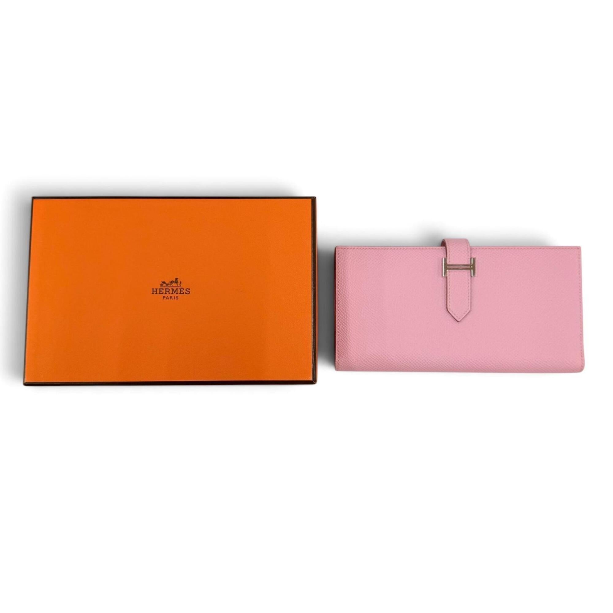 Hermes Epsom Leather Long Wallet (Bi-Fold) (Pre-Owned)