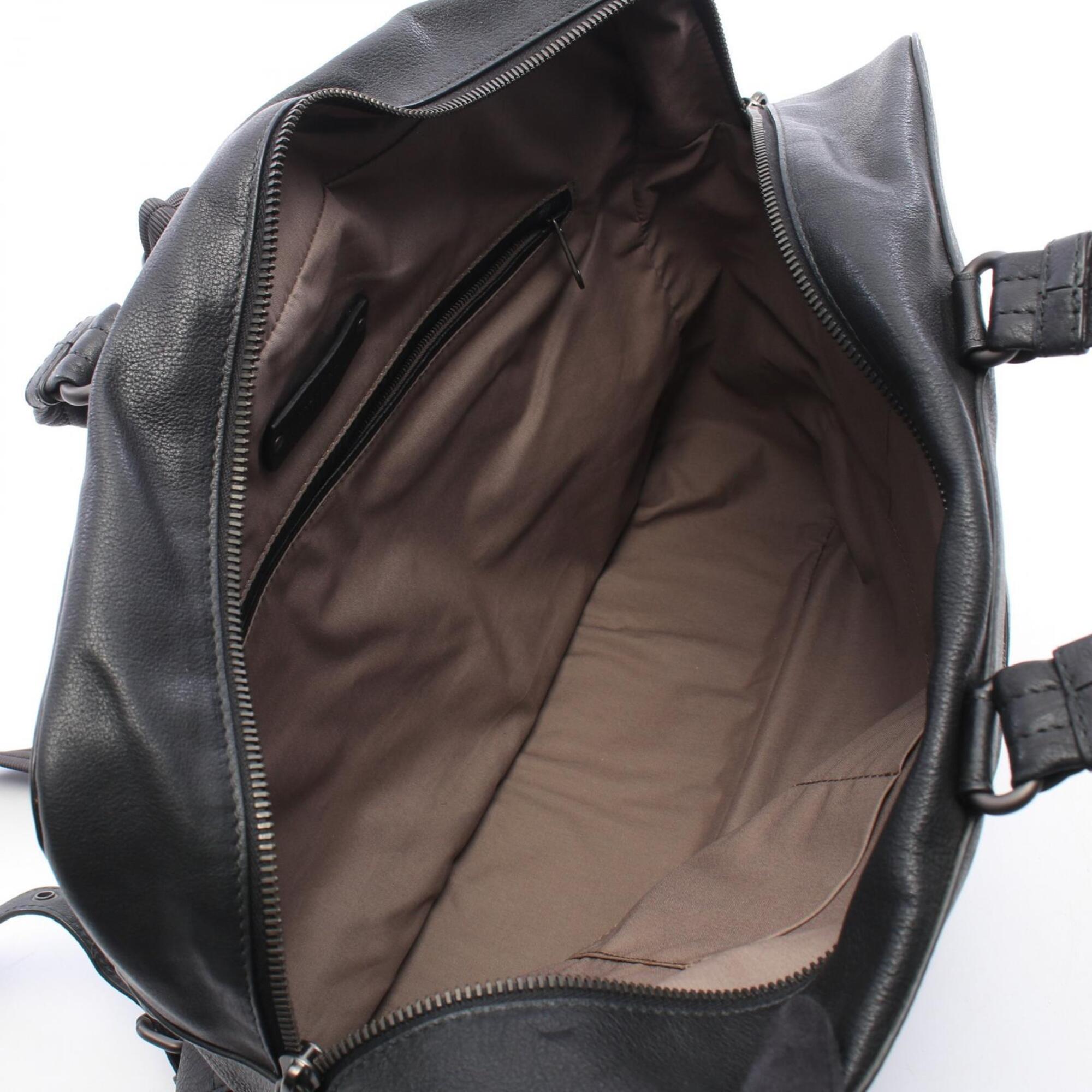 Bottega Veneta Black Intrecciato Handbag (Pre-Owned)